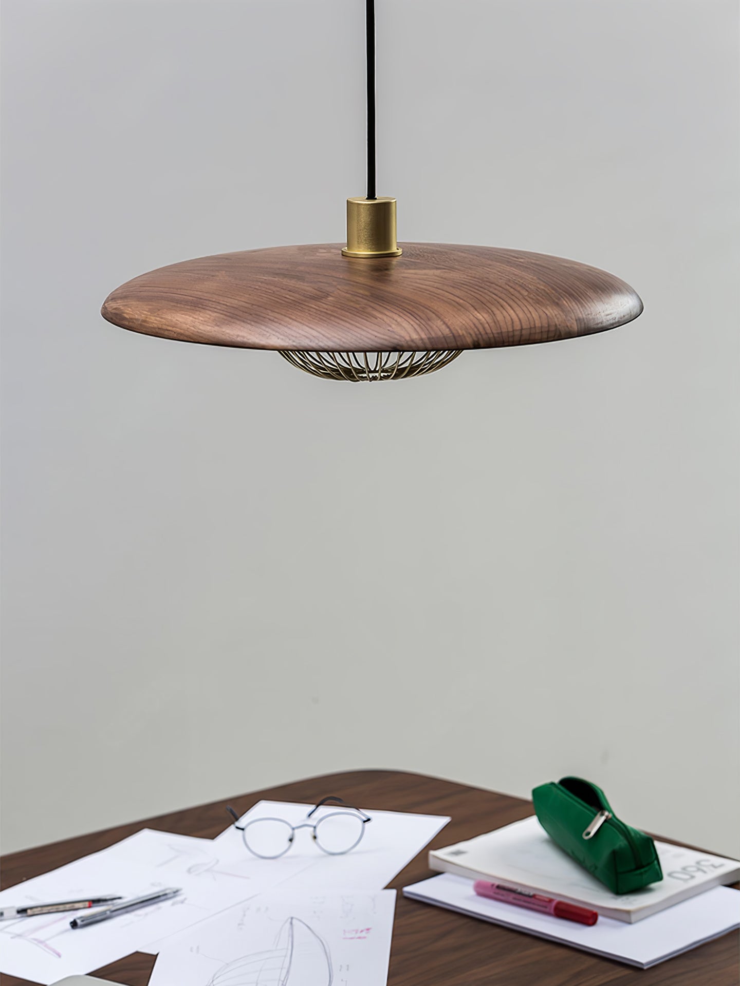 Elanora Wood Retro Vintage Pendant Lamp