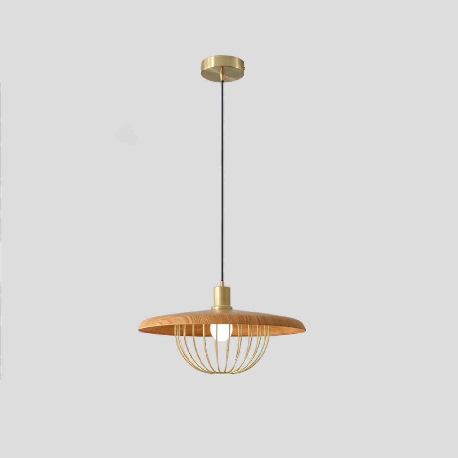 Elanora Wood Retro Vintage Pendant Lamp