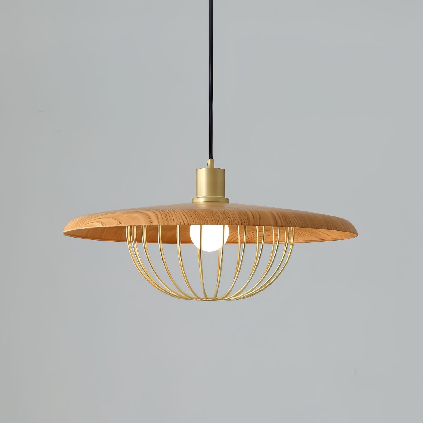 Elanora Wood Retro Vintage Pendant Lamp