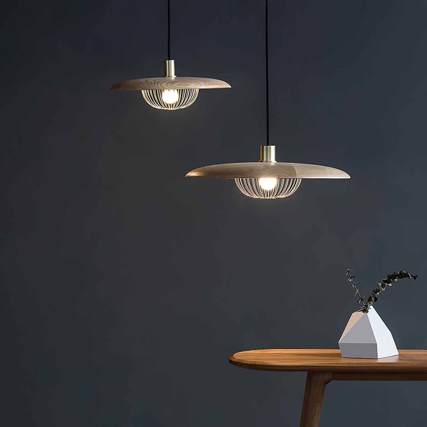 Elanora Wood Retro Vintage Pendant Lamp