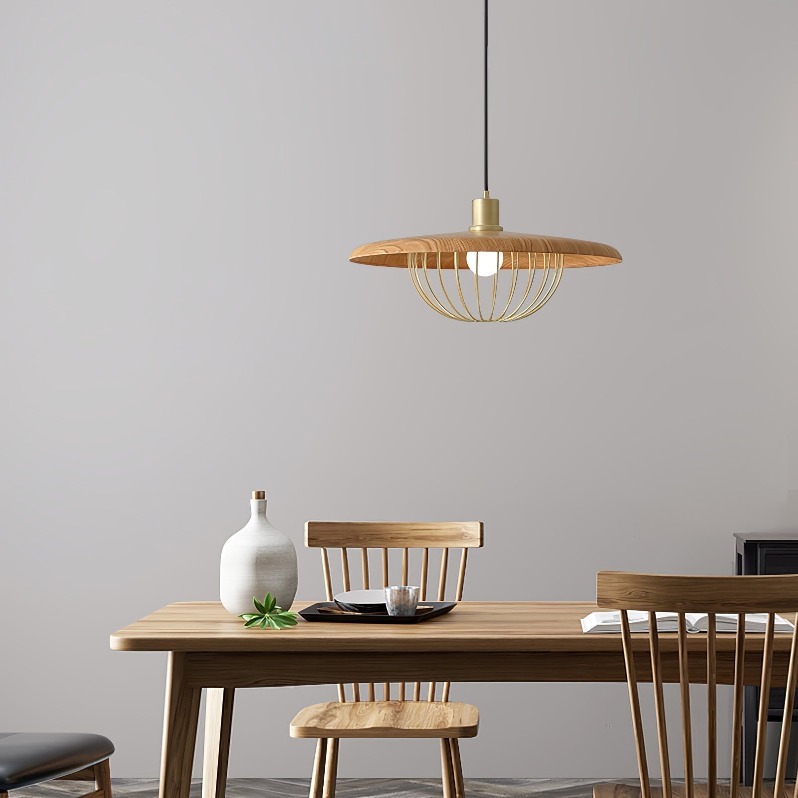 Elanora Wood Retro Vintage Pendant Lamp