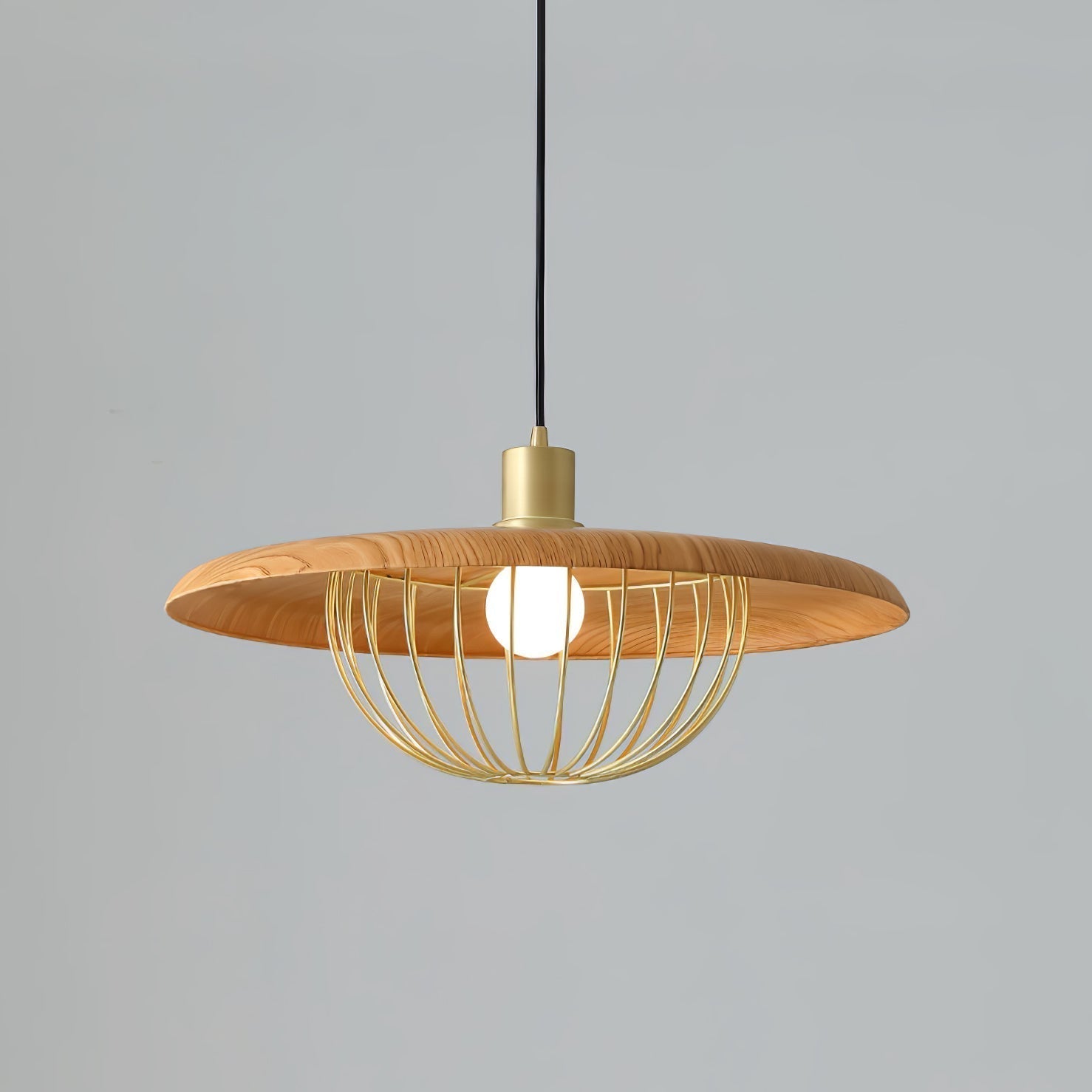 Elanora Wood Retro Vintage Pendant Lamp
