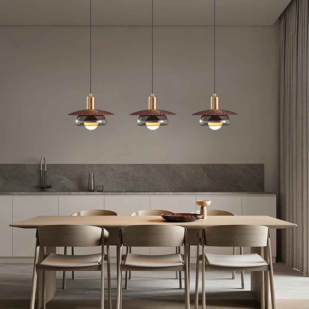 Elysor Lustra Lampe Suspendue Laiton et Verre