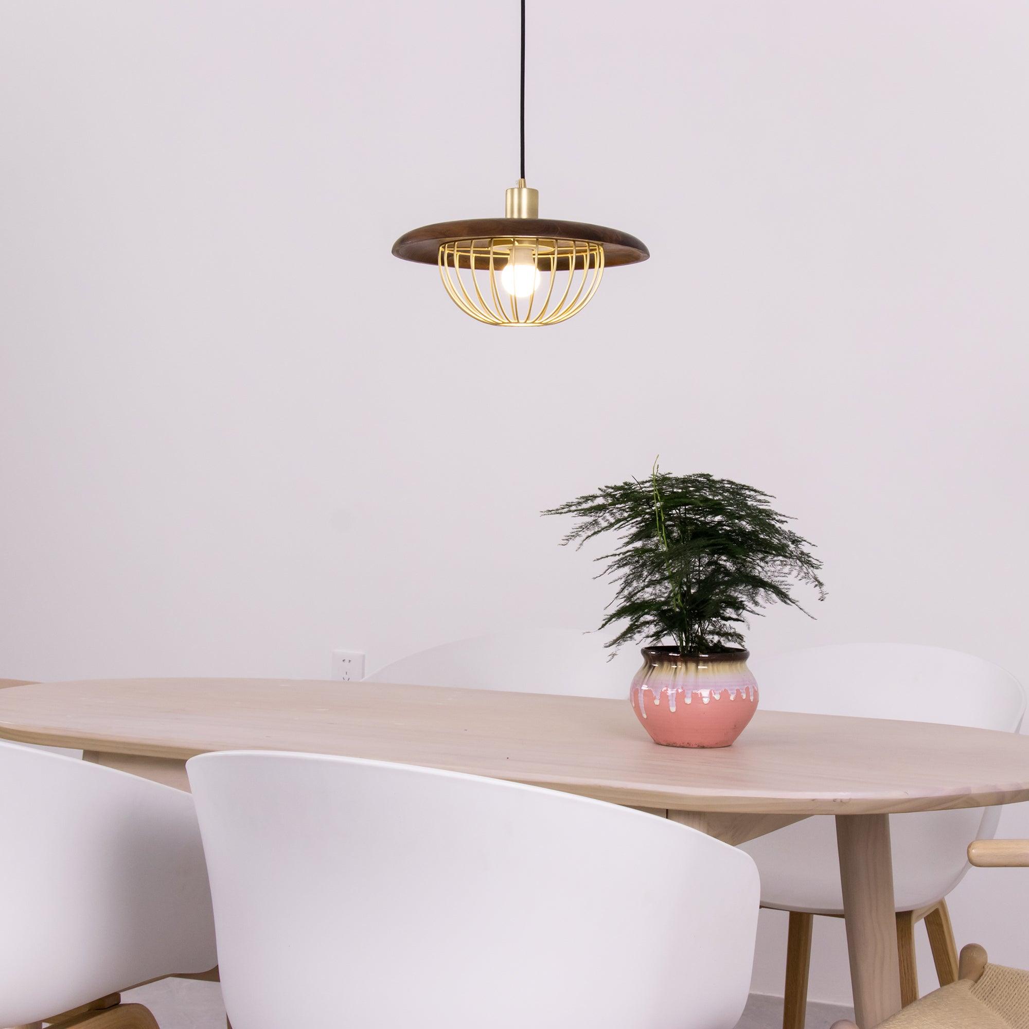 Elanora Wood Retro Vintage Pendant Lamp