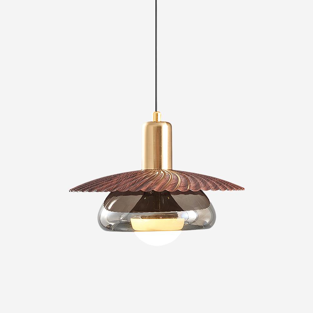 Elysor Lustra Lampe Suspendue Laiton et Verre