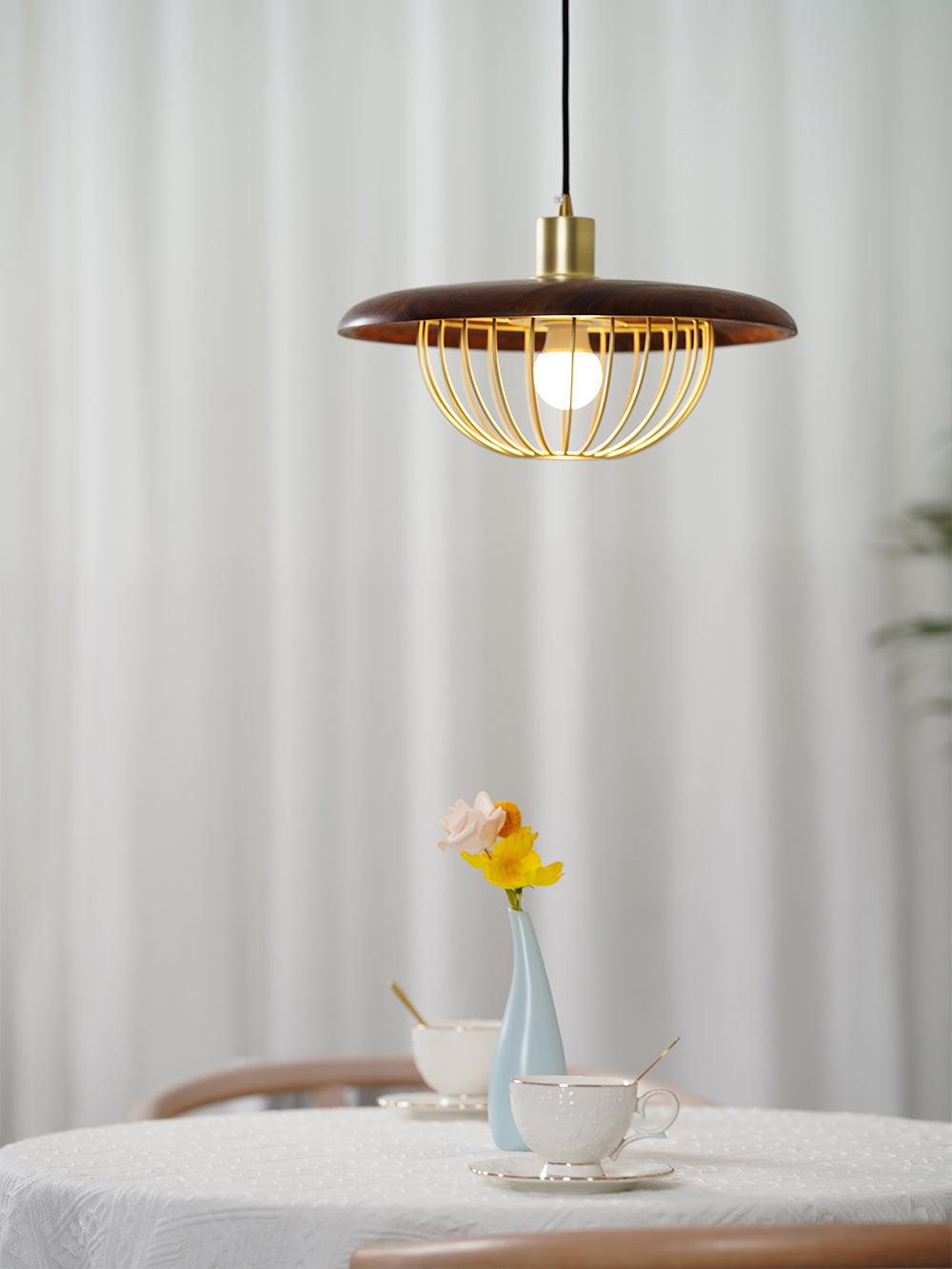Elanora Wood Retro Vintage Pendant Lamp