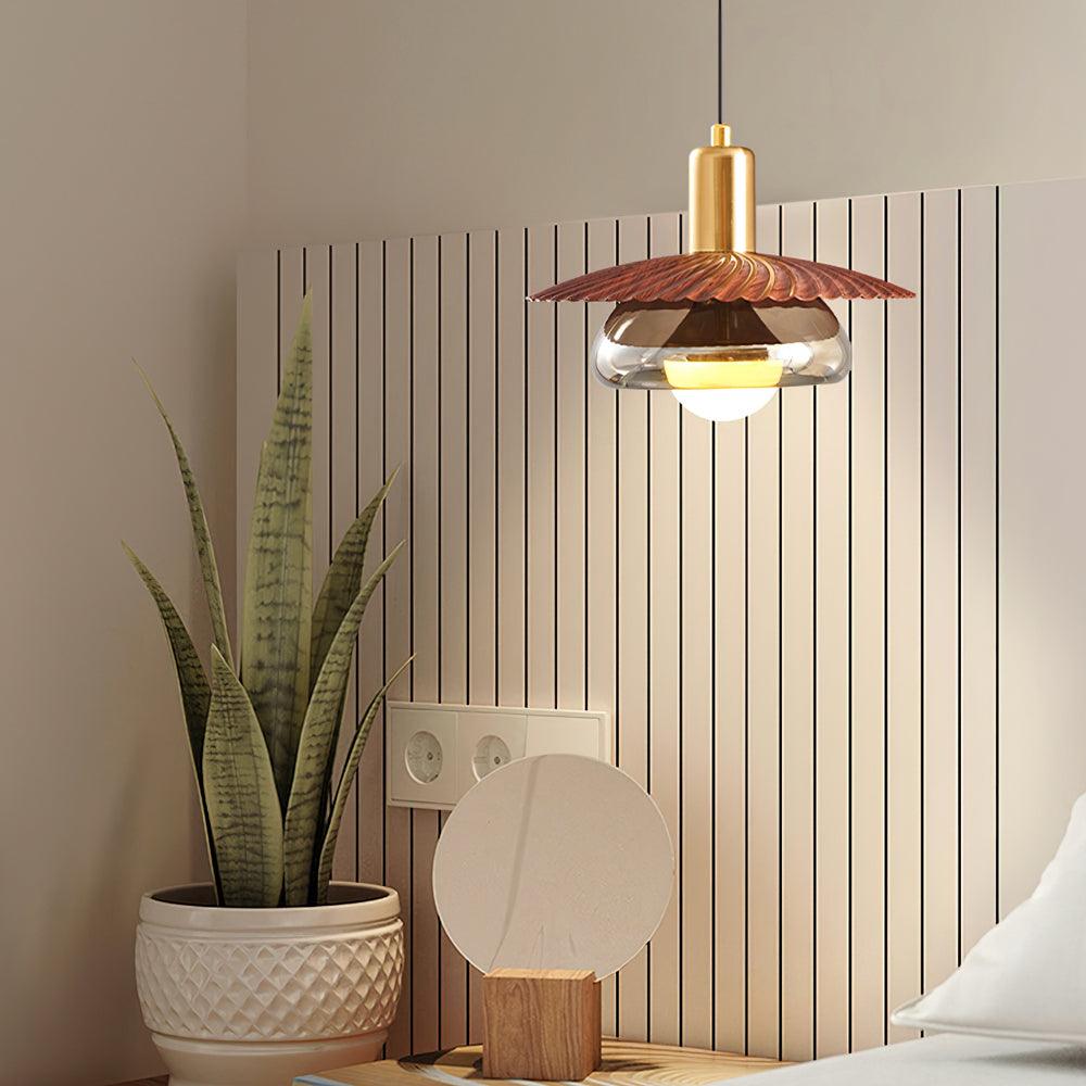 Elysor Lustra Lampe Suspendue Laiton et Verre