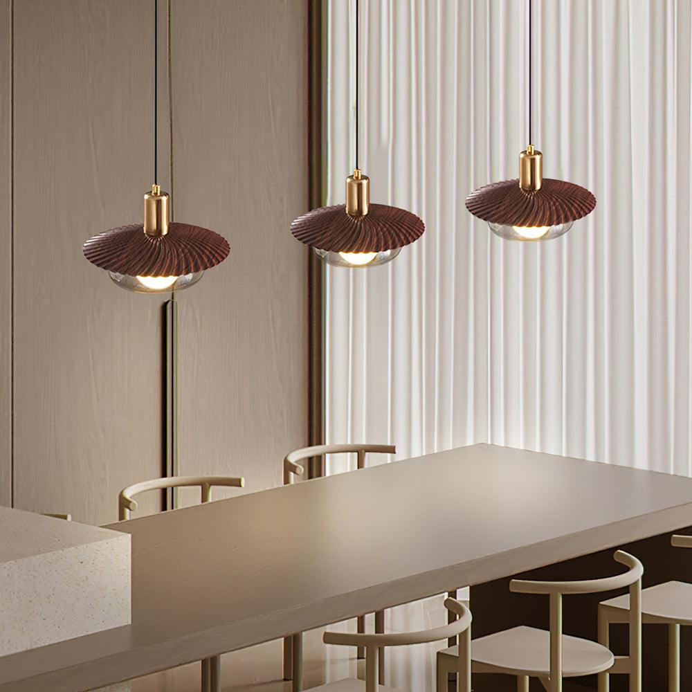 Elysor Lustra Lampe Suspendue Laiton et Verre
