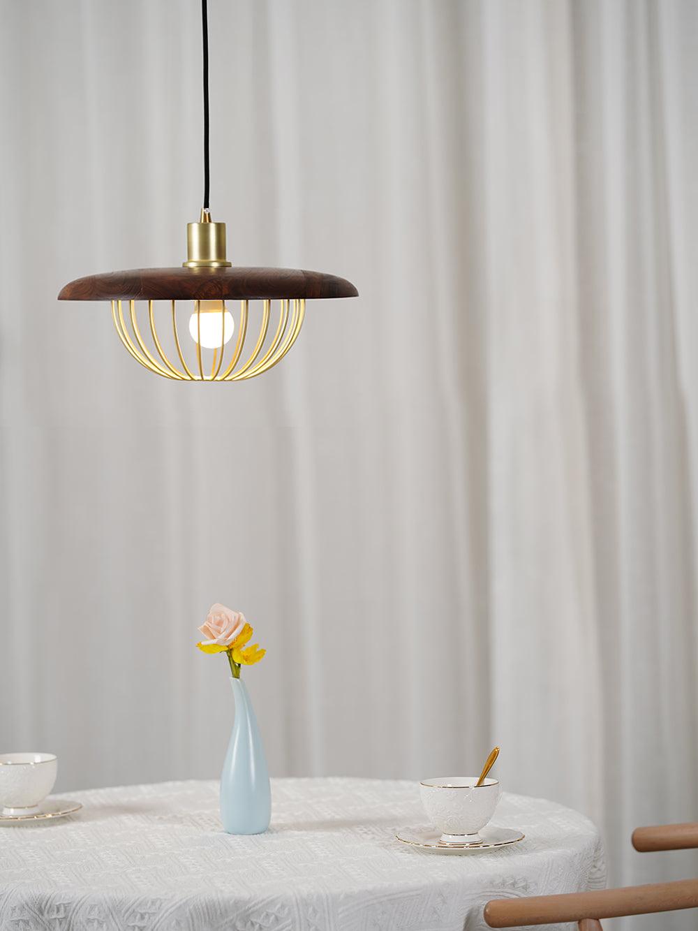 Elanora Wood Retro Vintage Pendant Lamp