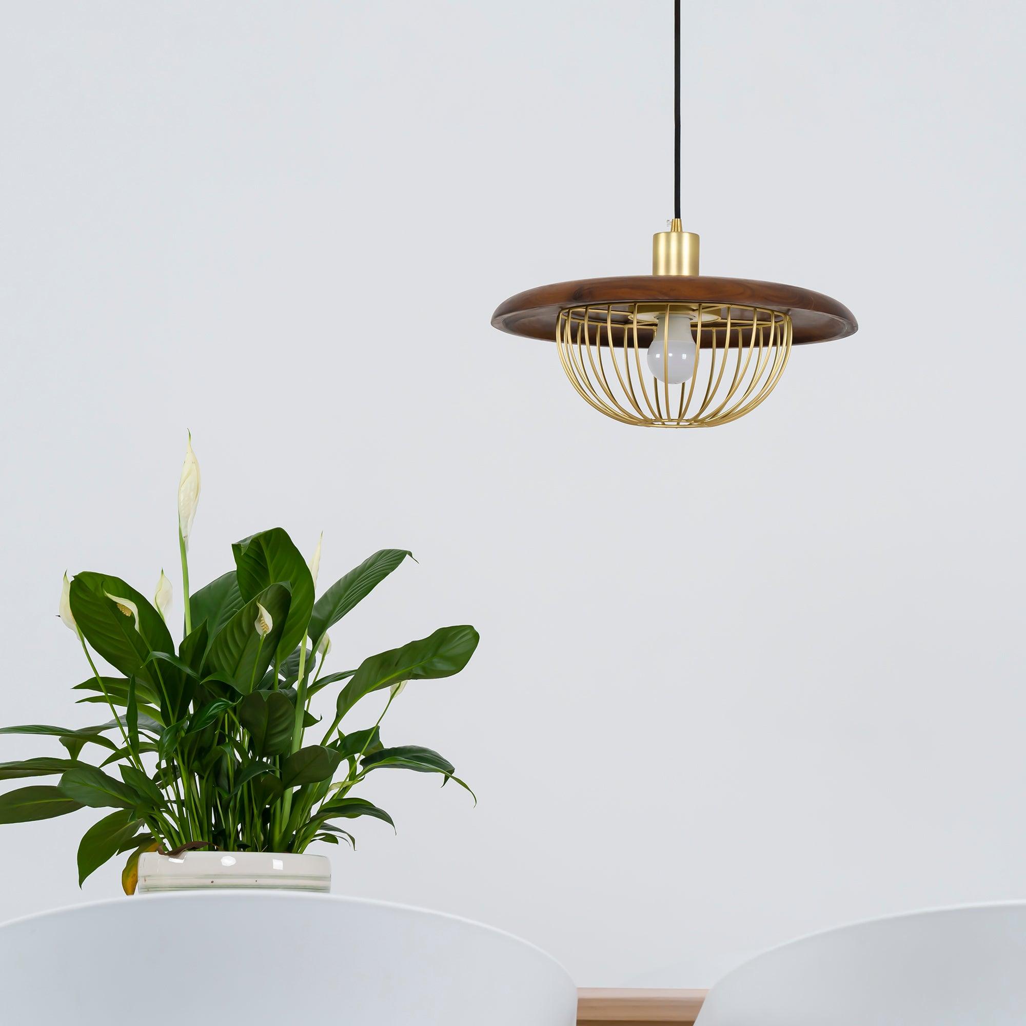 Elanora Wood Retro Vintage Pendant Lamp