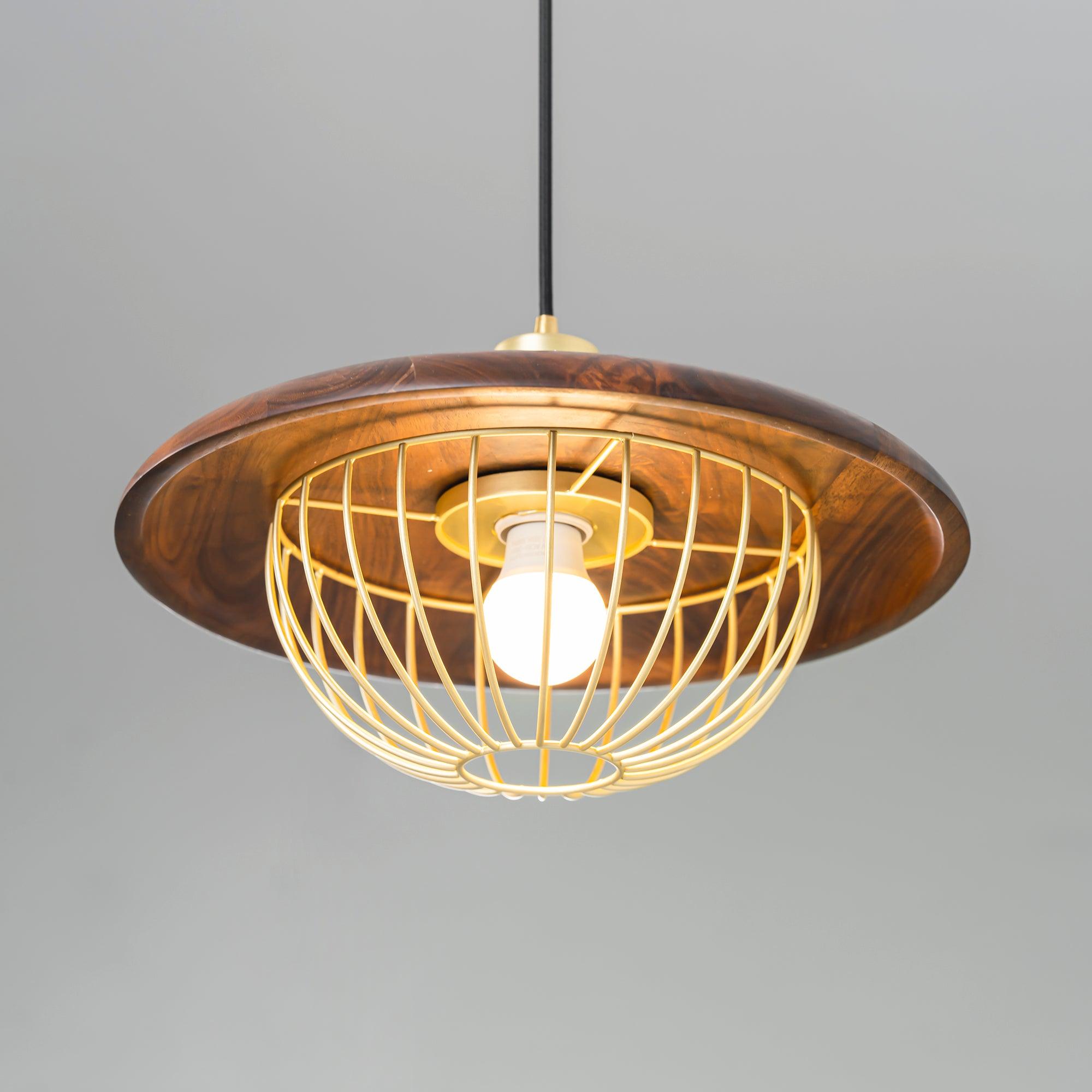 Elanora Wood Retro Vintage Pendant Lamp