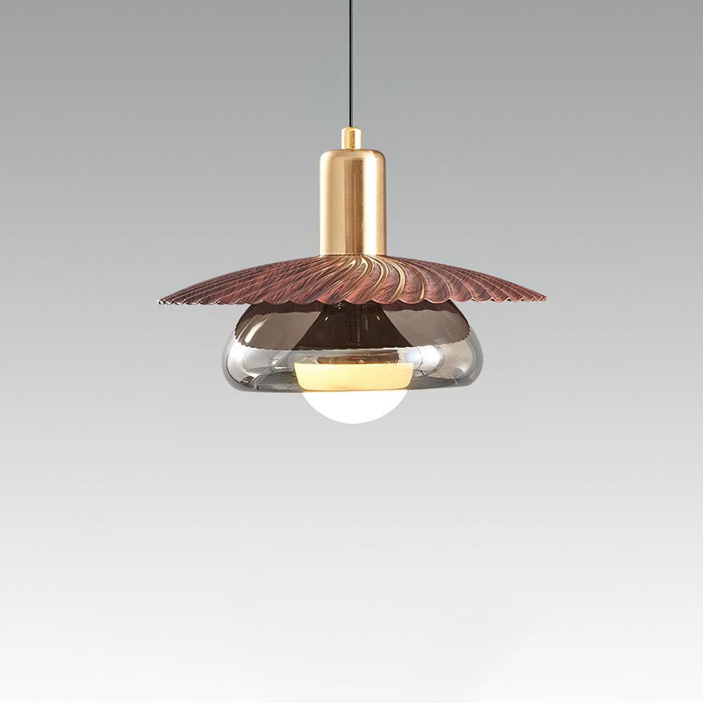 Elysor Lustra Lampe Suspendue Laiton et Verre
