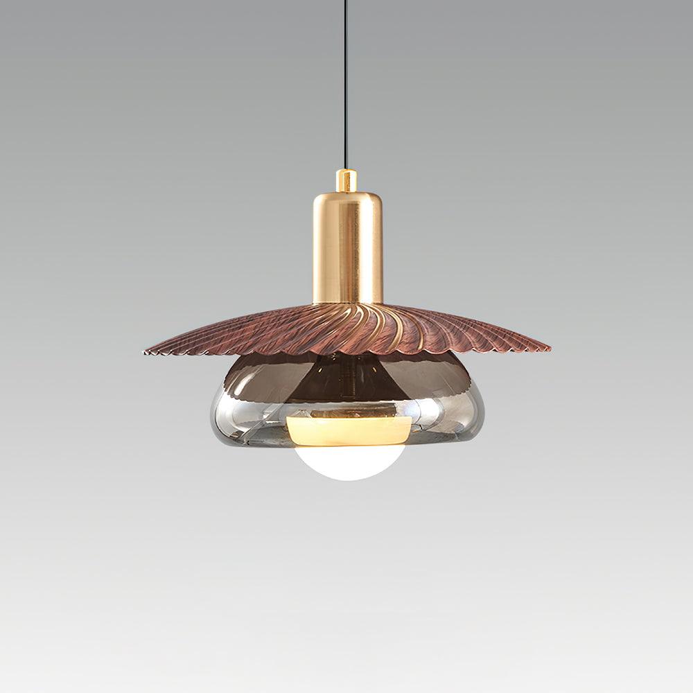 Elysor Lustra Lampe Suspendue Laiton et Verre