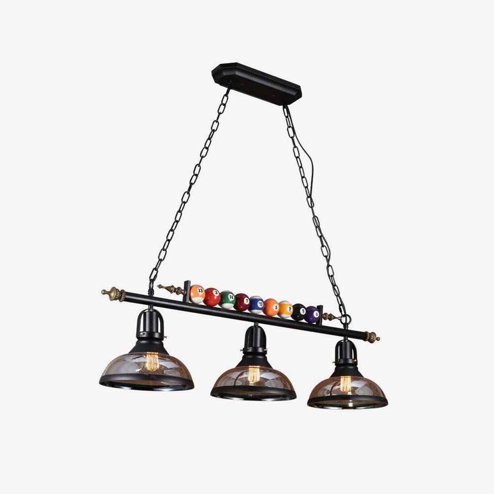 Lustra Lustre en Verre Noir Balles de Billard Moderne