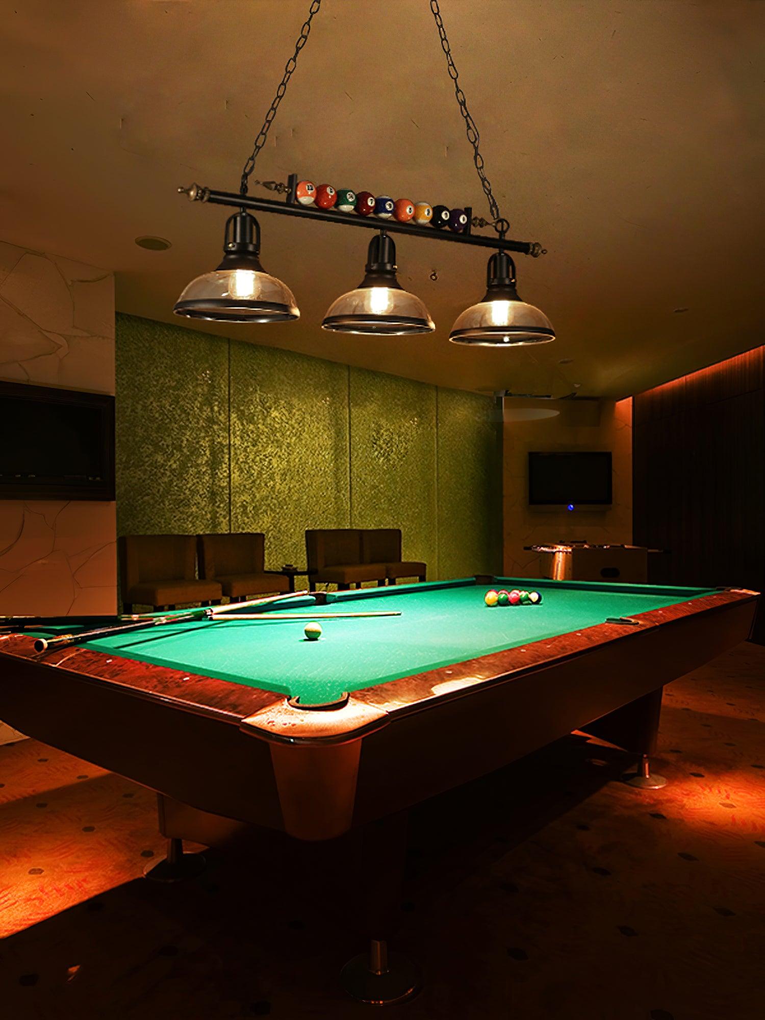 Lustra Lustre en Verre Noir Balles de Billard Moderne