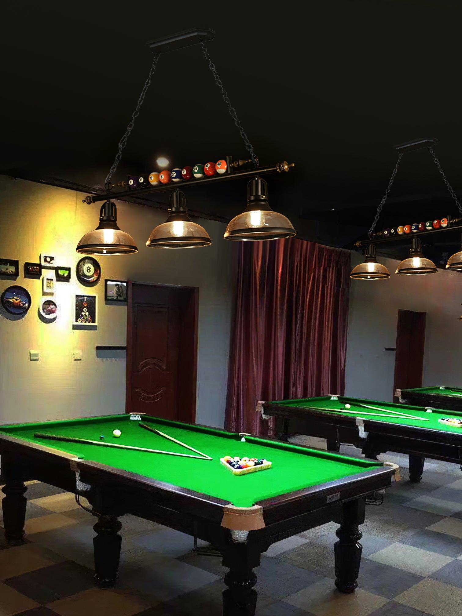 Lustra Lustre en Verre Noir Balles de Billard Moderne