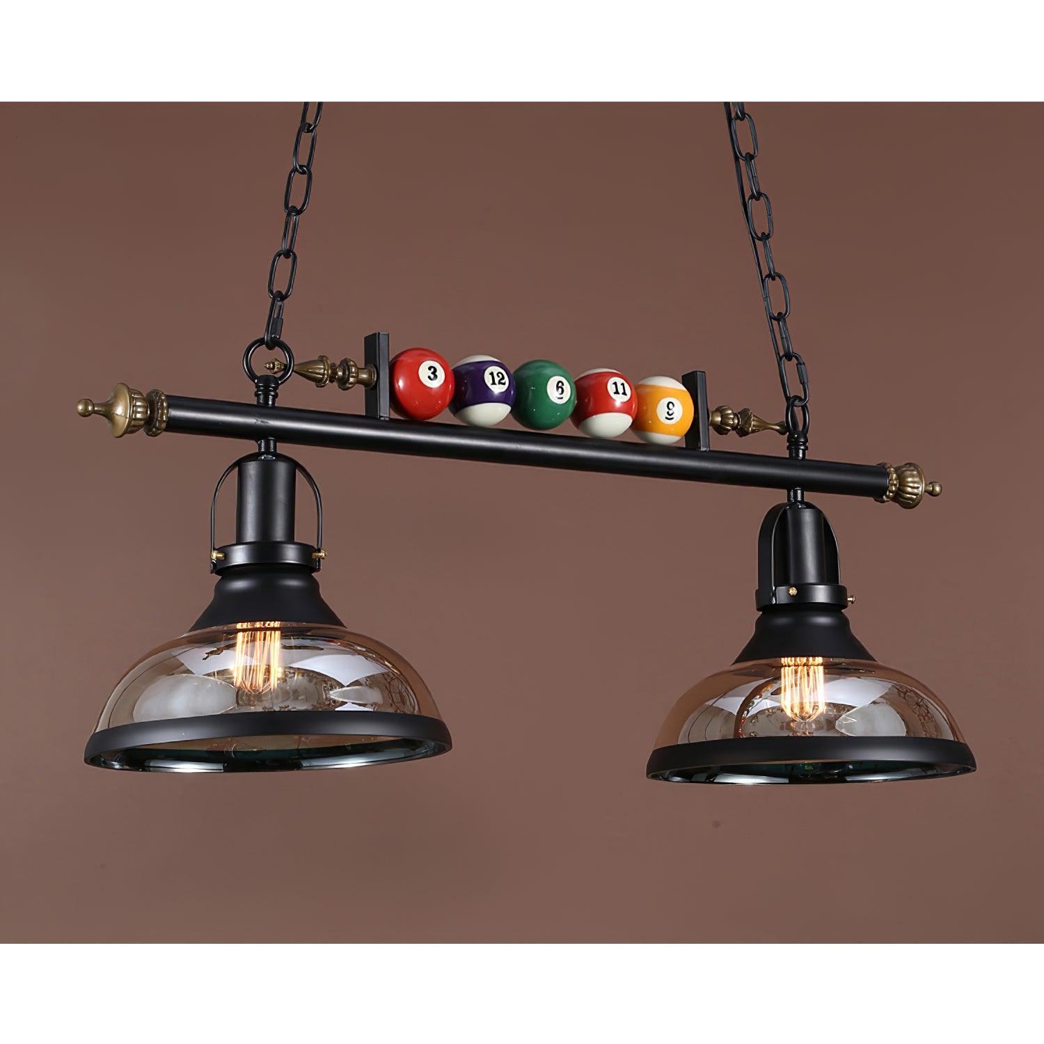 Lustra Lustre en Verre Noir Balles de Billard Moderne