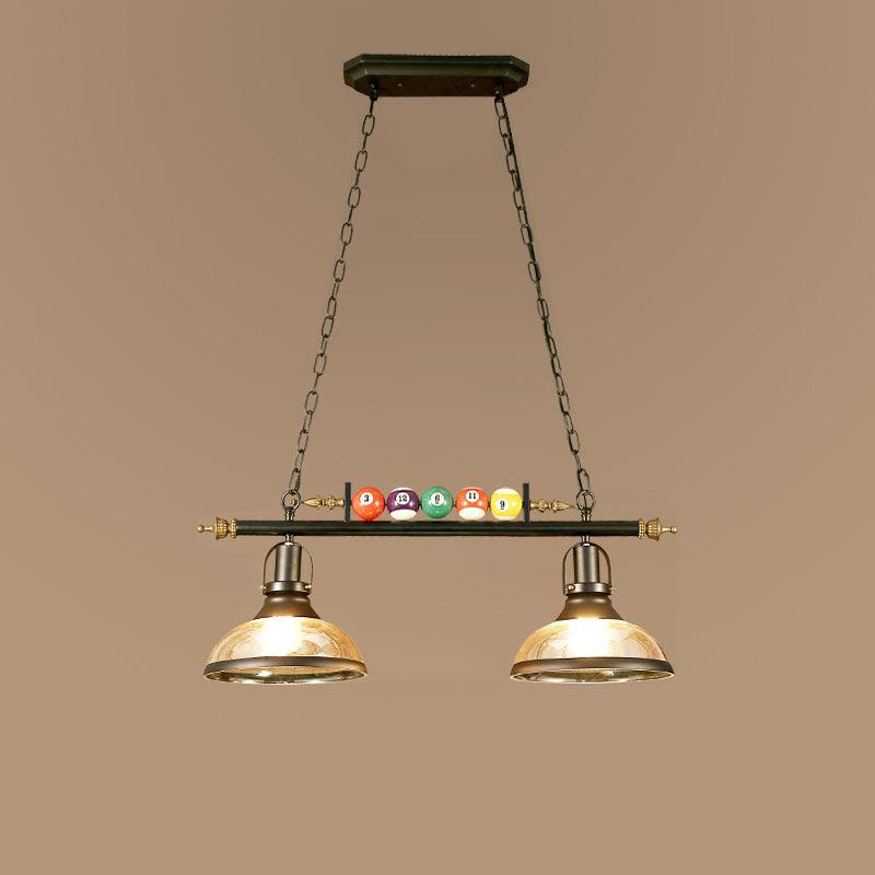 Lustra Lustre en Verre Noir Balles de Billard Moderne