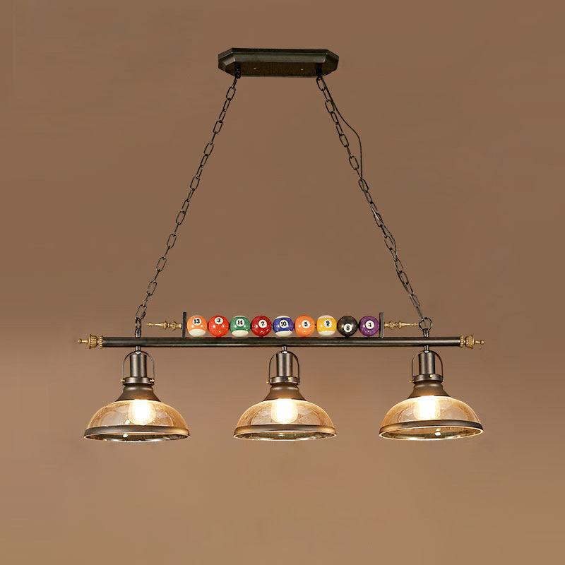 Lustra Lustre en Verre Noir Balles de Billard Moderne