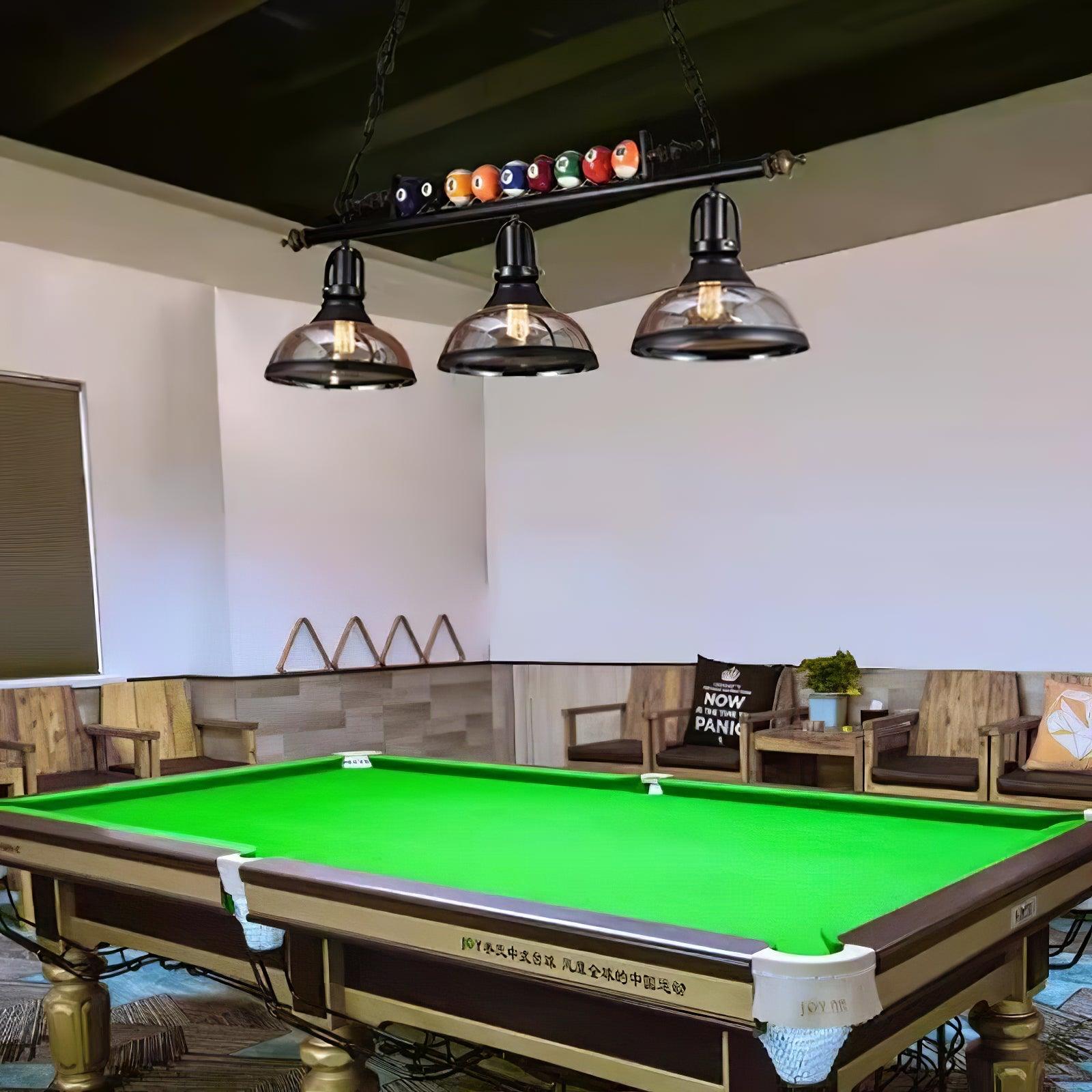 Lustra Lustre en Verre Noir Balles de Billard Moderne