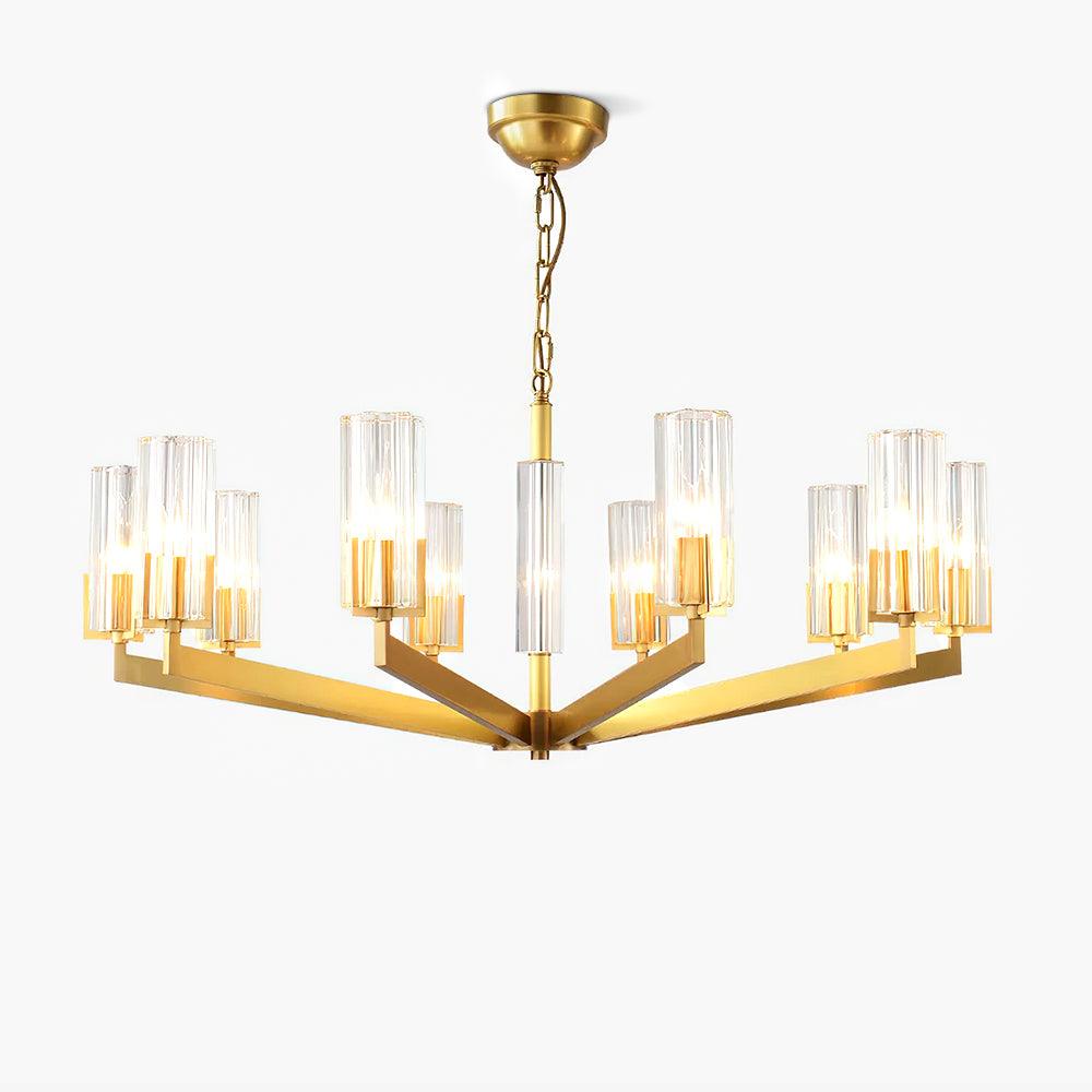 Lustra Lustre Laiton Verre Moderne