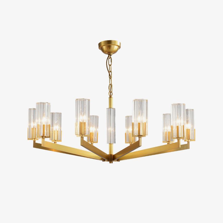 Lustra Lustre Laiton Verre Moderne