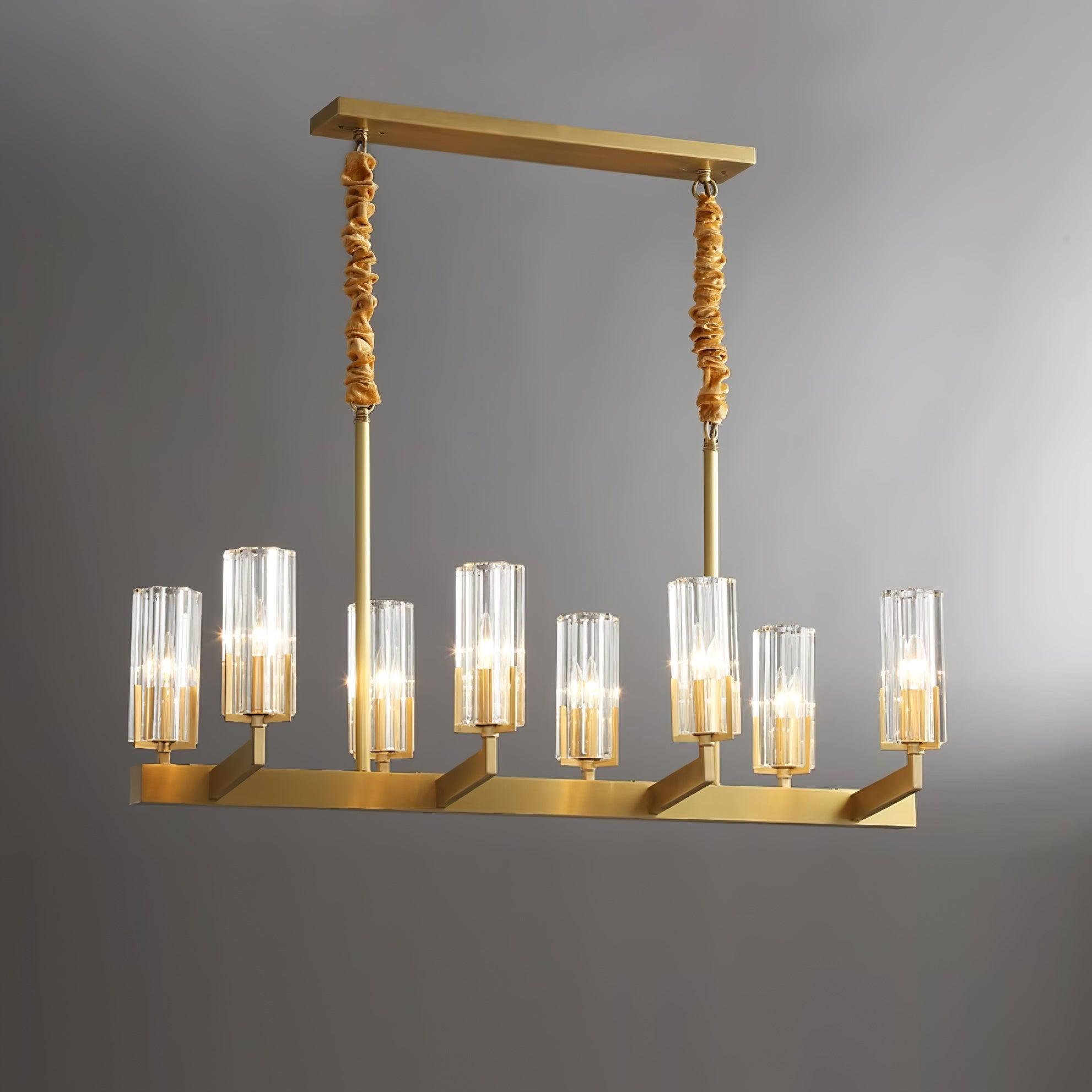 Lustra Lustre Laiton Verre Moderne