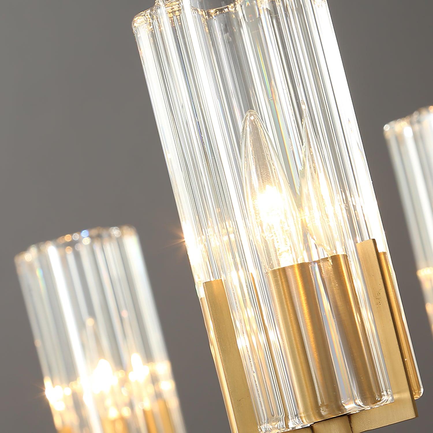 Lustra Lustre Laiton Verre Moderne