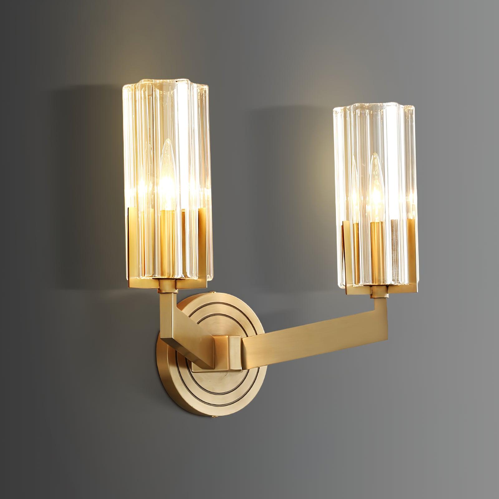 Aqua Lampe Murale en Laiton et Verre Haut de Gamme