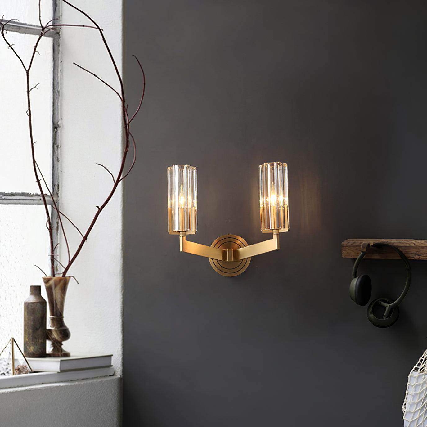 Aqua Lampe Murale en Laiton et Verre Haut de Gamme