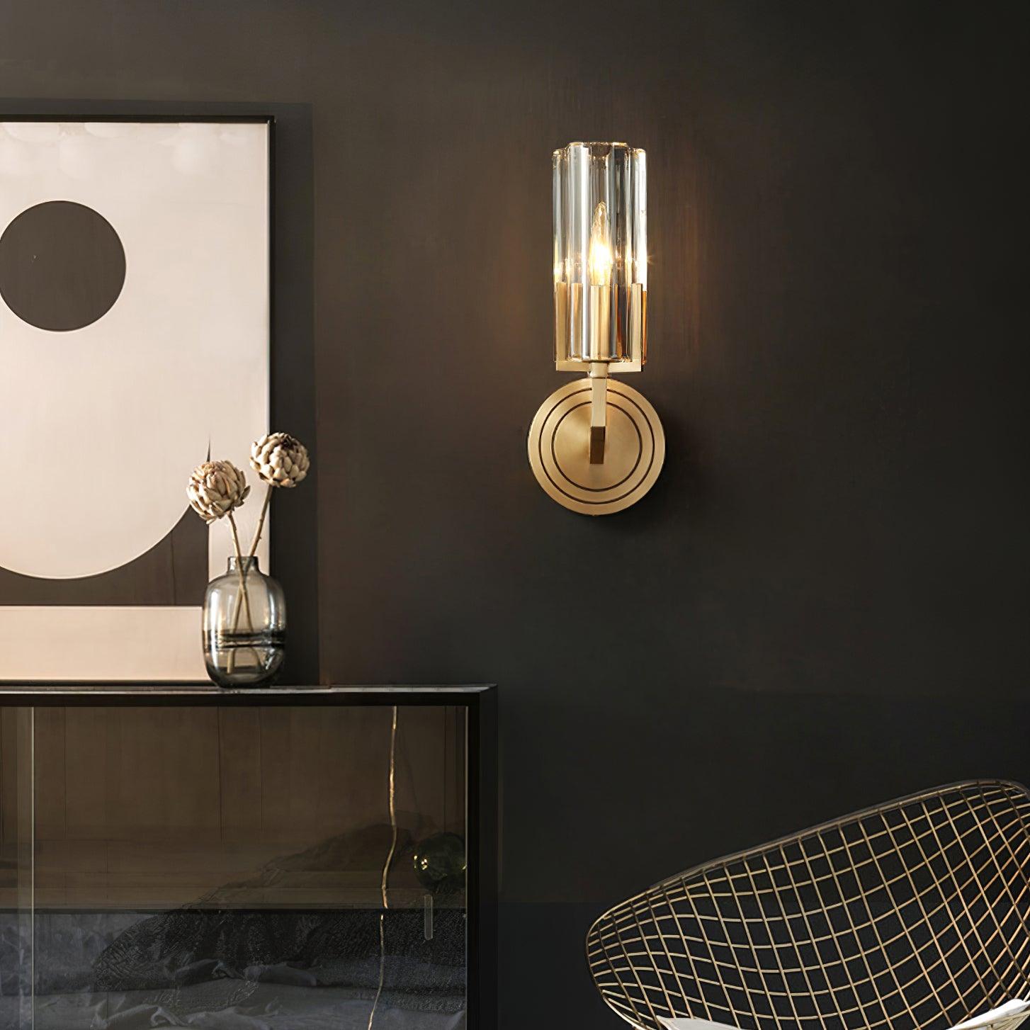 Aqua Lampe Murale en Laiton et Verre Haut de Gamme