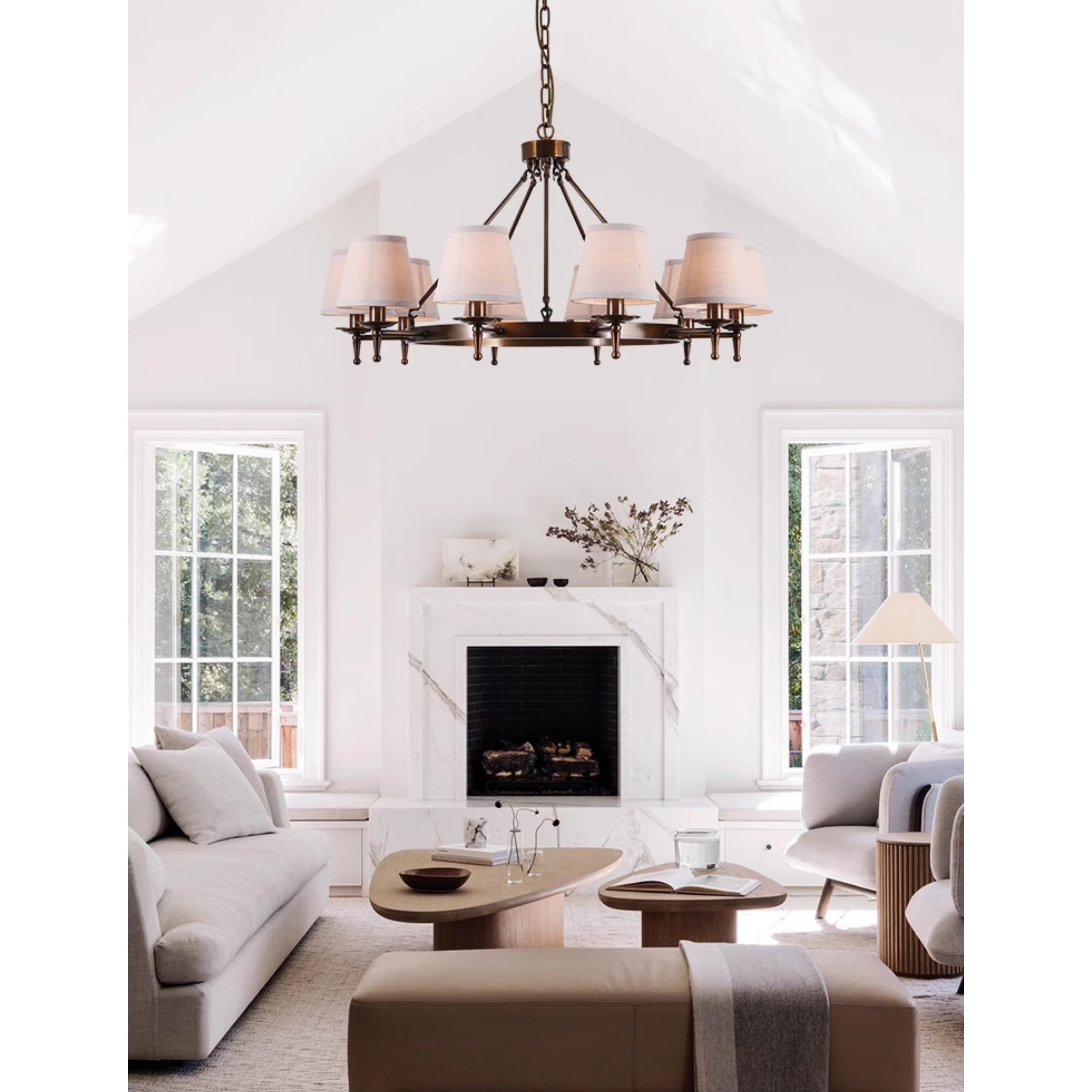 Erveliel Lustre Tissu Laiton Luxe Vintage