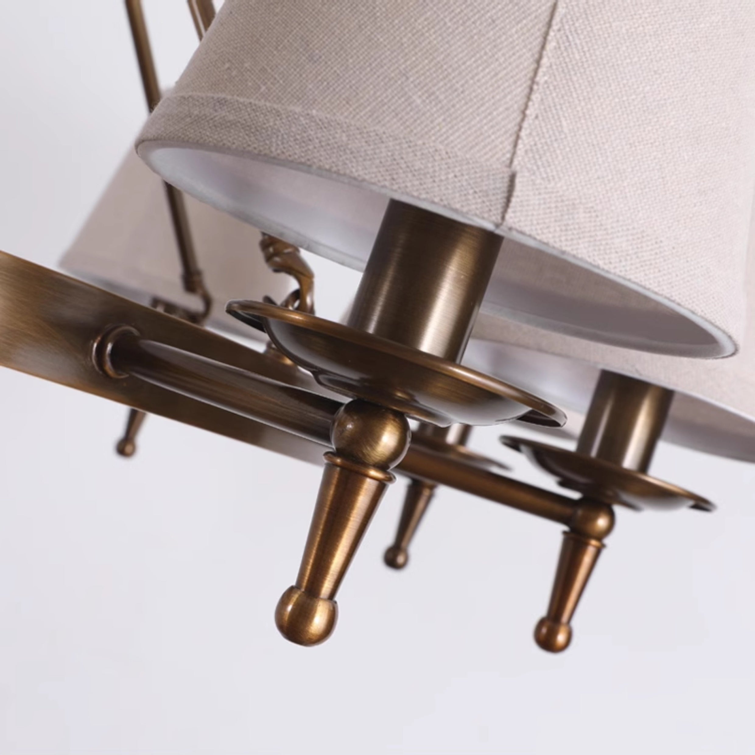 Erveliel Lustre Tissu Laiton Luxe Vintage