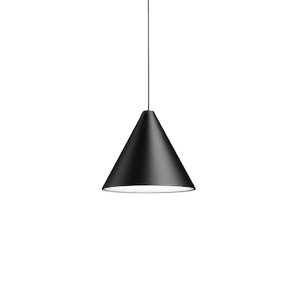 Cone Suspension Abat-jour Conique Noir pour Style Industriel Moderne