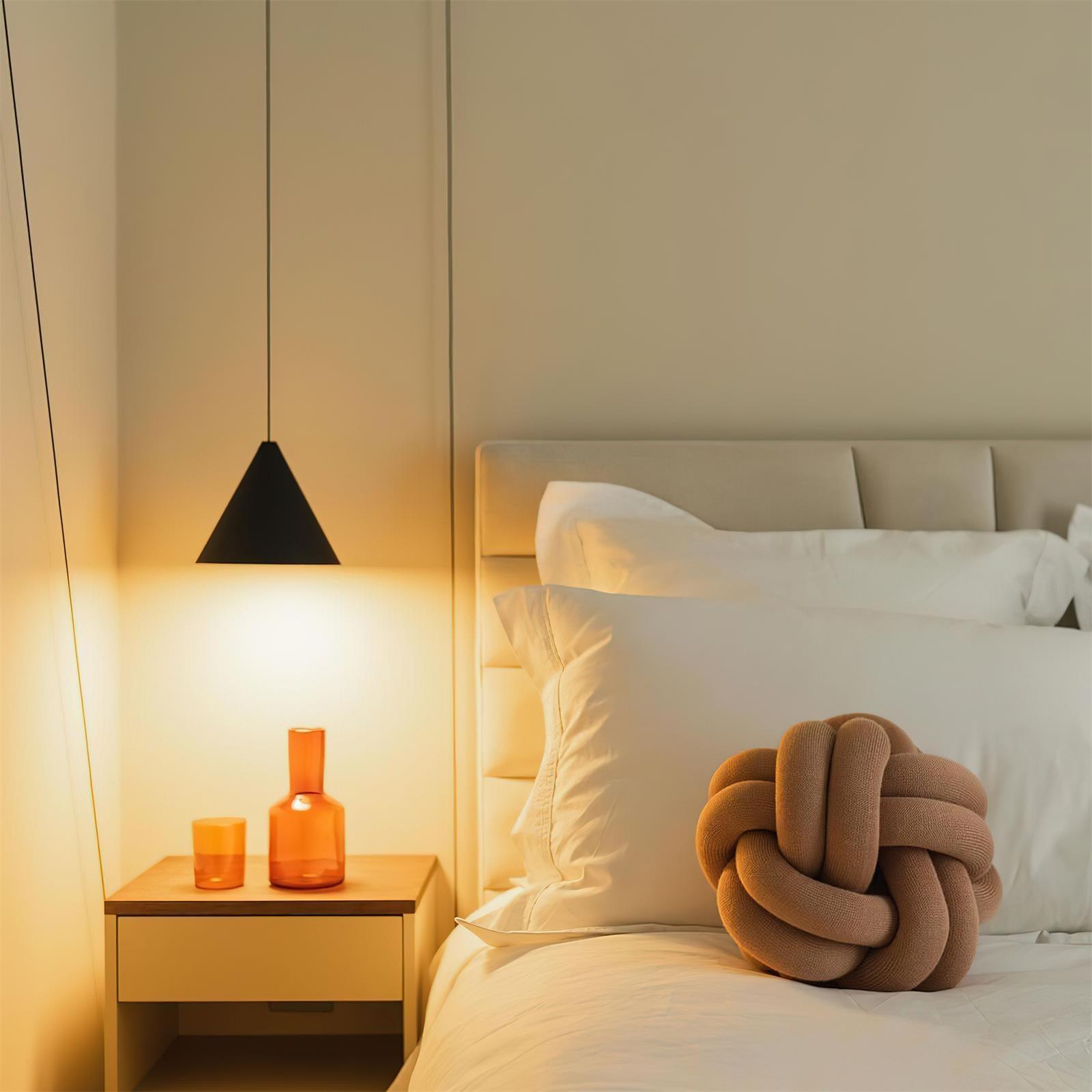 Cone Suspension Abat-jour Conique Noir pour Style Industriel Moderne