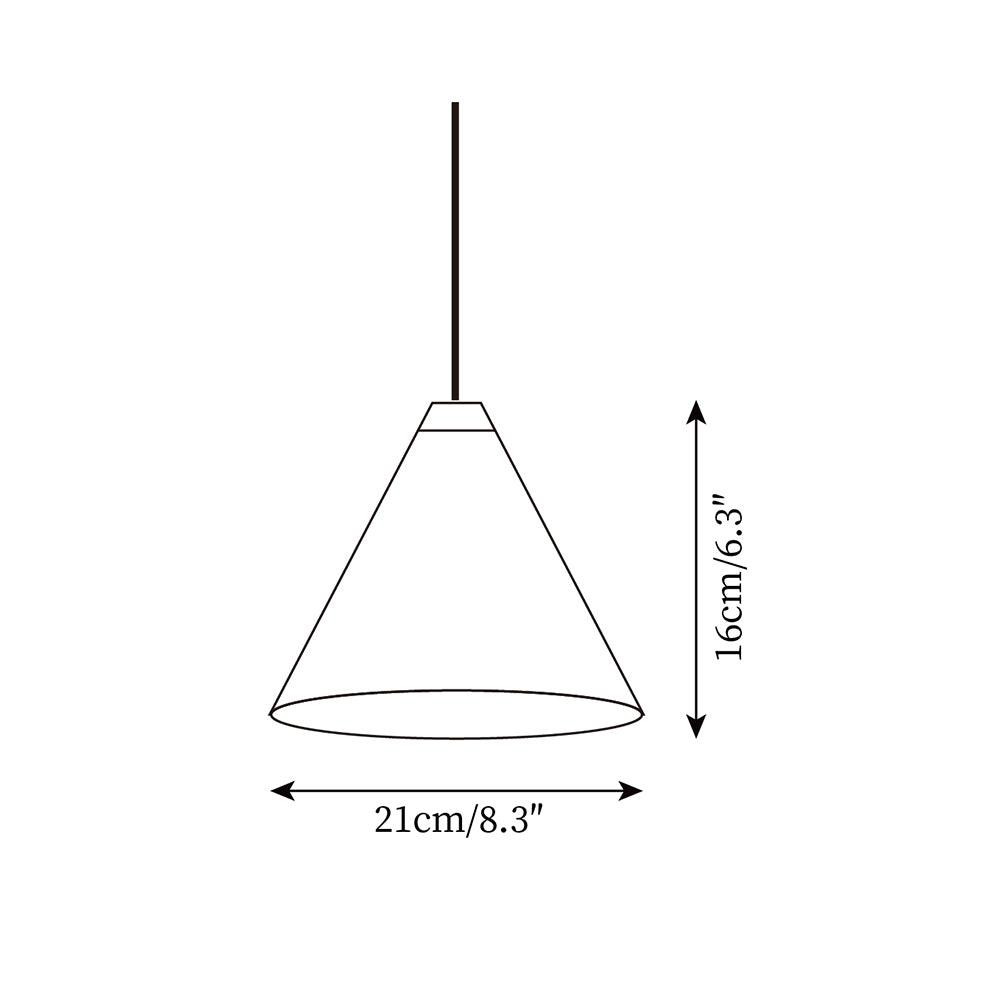 Cone Suspension Abat-jour Conique Noir pour Style Industriel Moderne