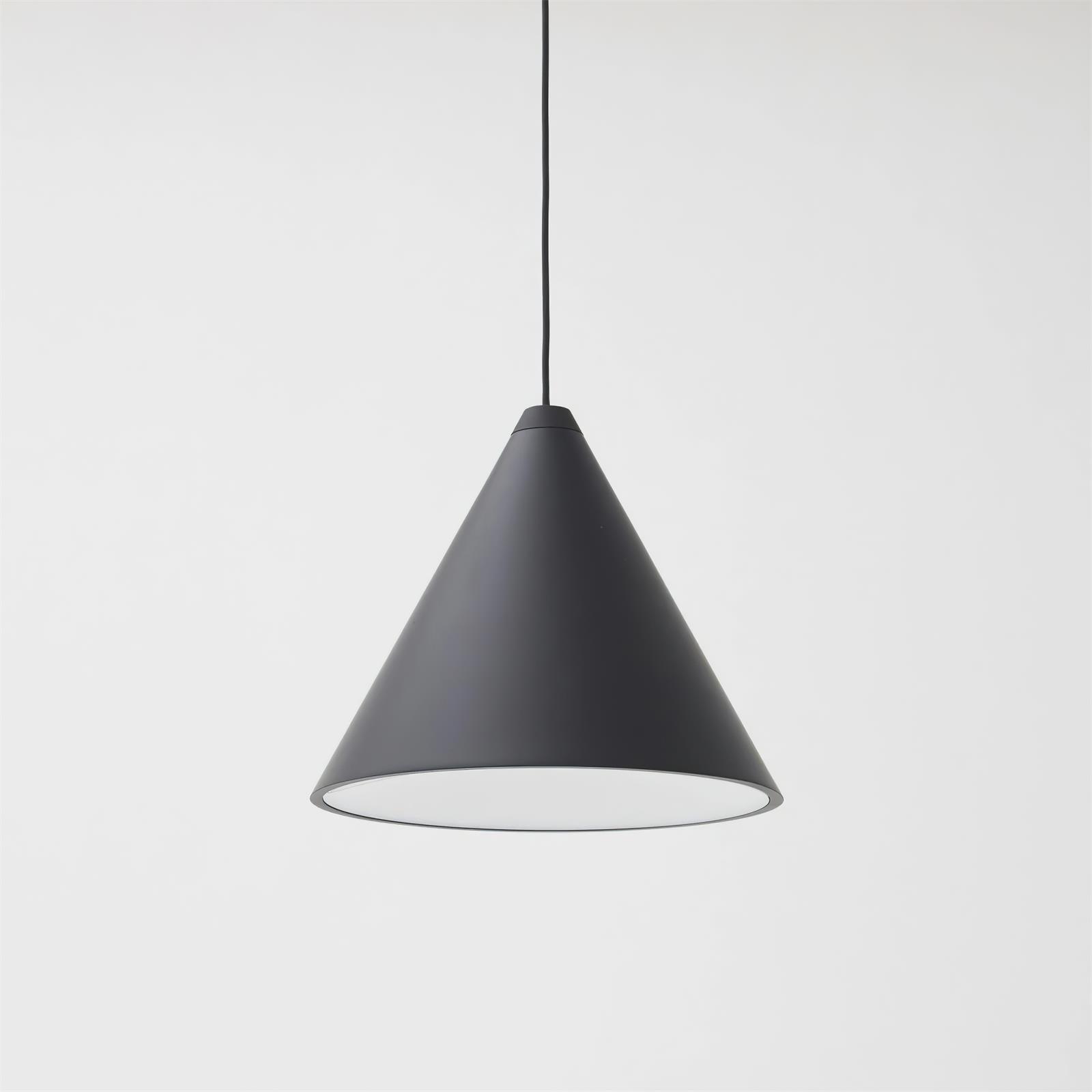 Cone Suspension Abat-jour Conique Noir pour Style Industriel Moderne