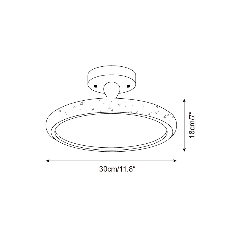 Dovai Lampe Plafonnier Semi-Encastrée en Travertin