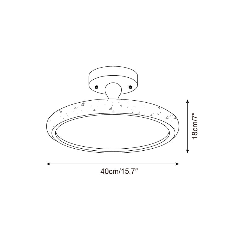 Dovai Lampe Plafonnier Semi-Encastrée en Travertin