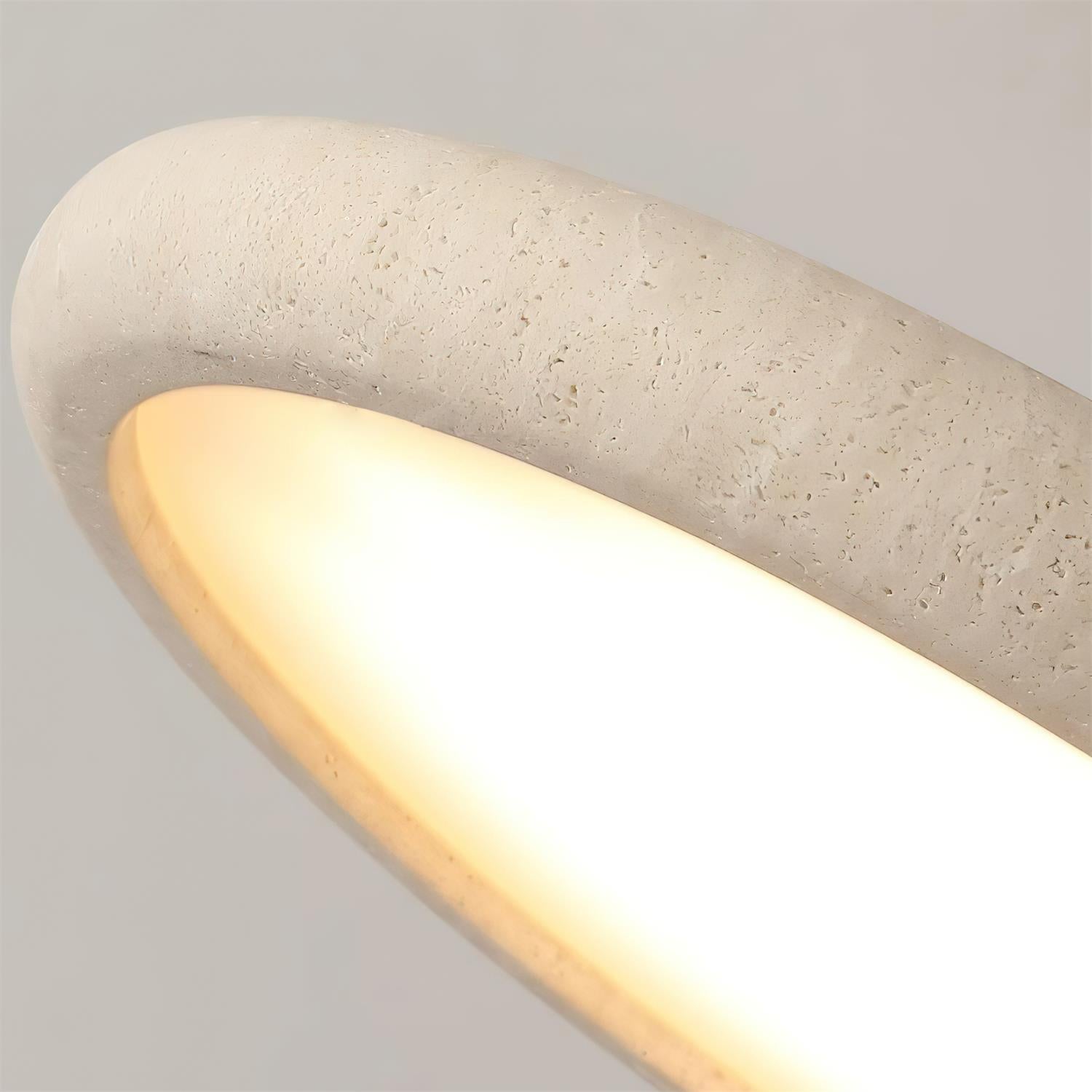 Dovai Lampe Plafonnier Semi-Encastrée en Travertin