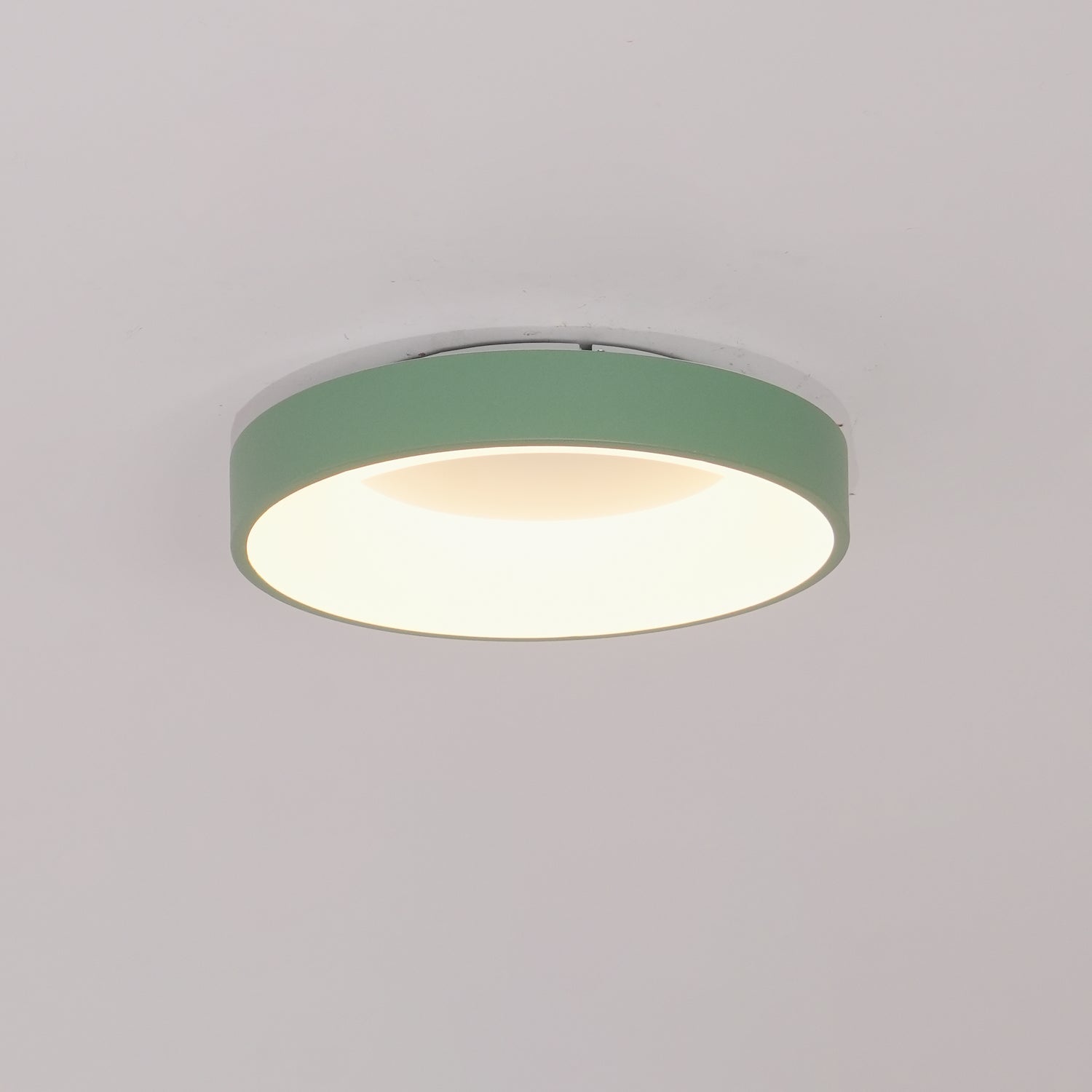 Solara Plafonnier en fer contemporain abat-jour vert