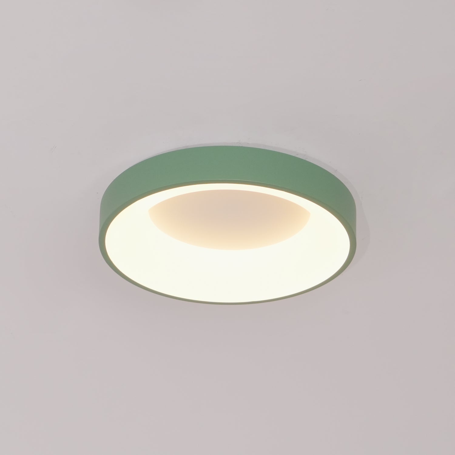 Solara Plafonnier en fer contemporain abat-jour vert