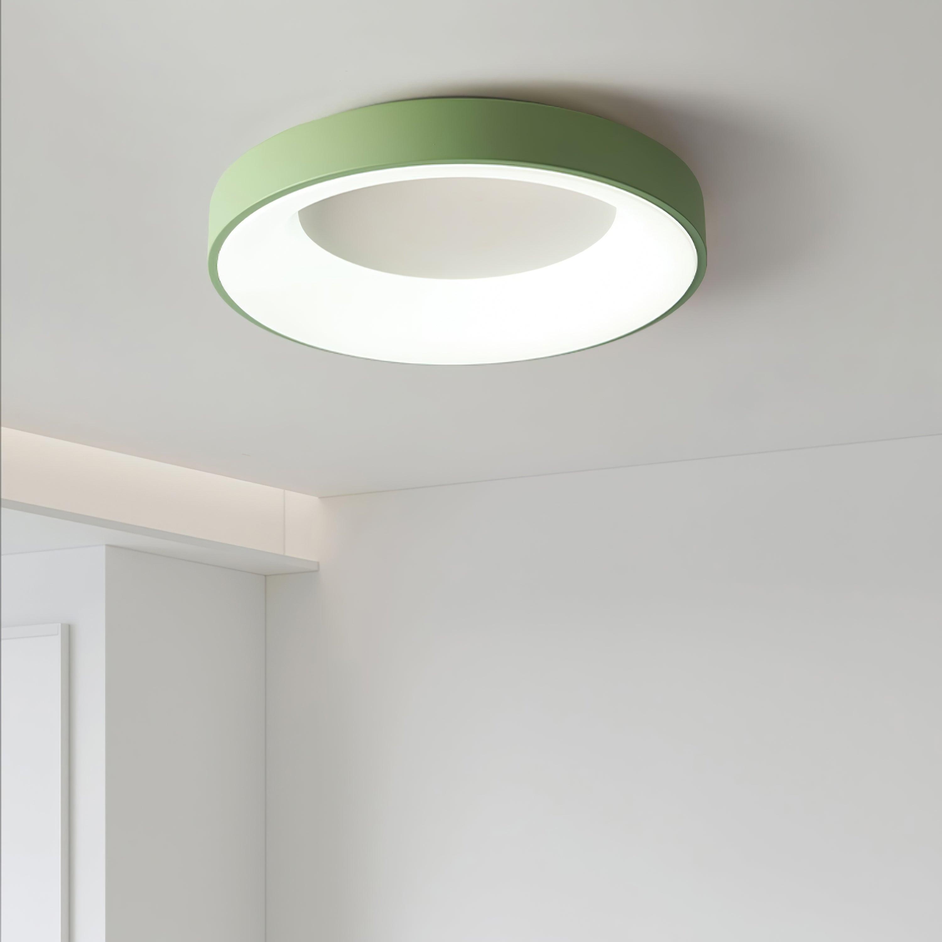 Solara Plafonnier en fer contemporain abat-jour vert