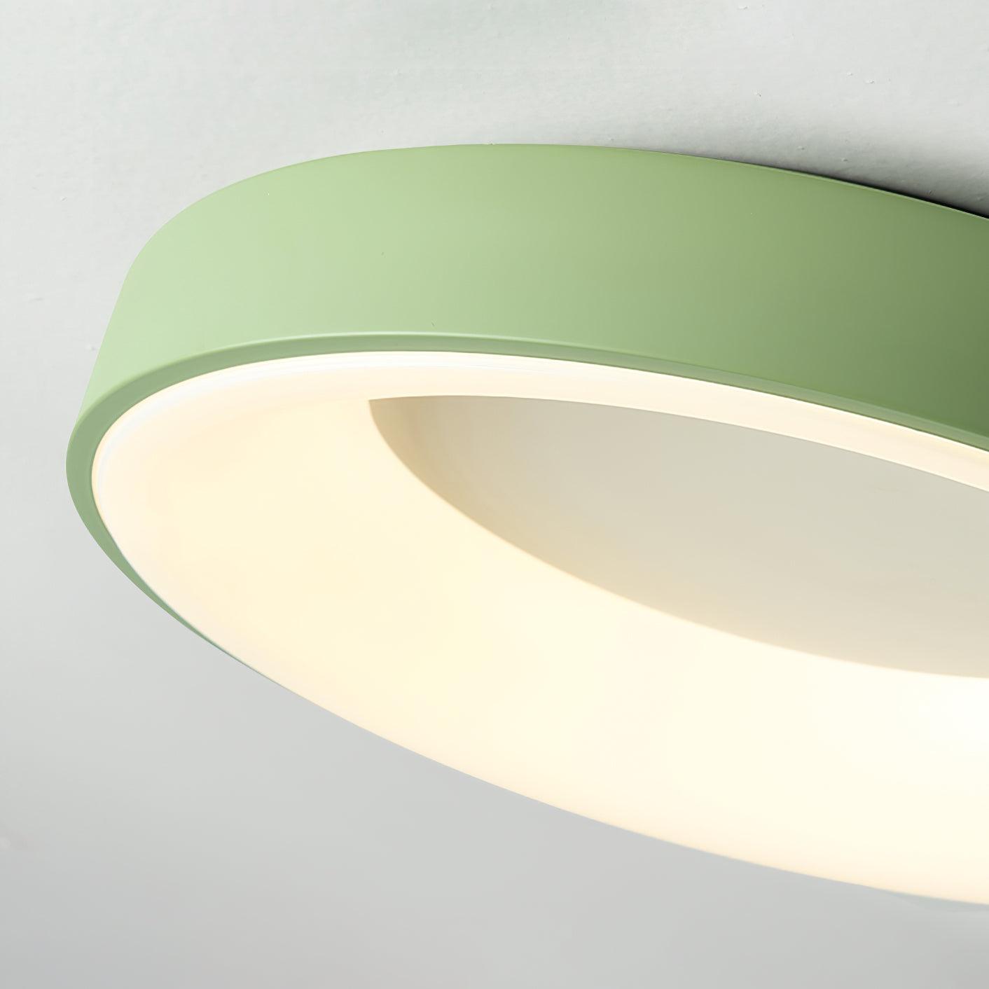 Solara Plafonnier en fer contemporain abat-jour vert