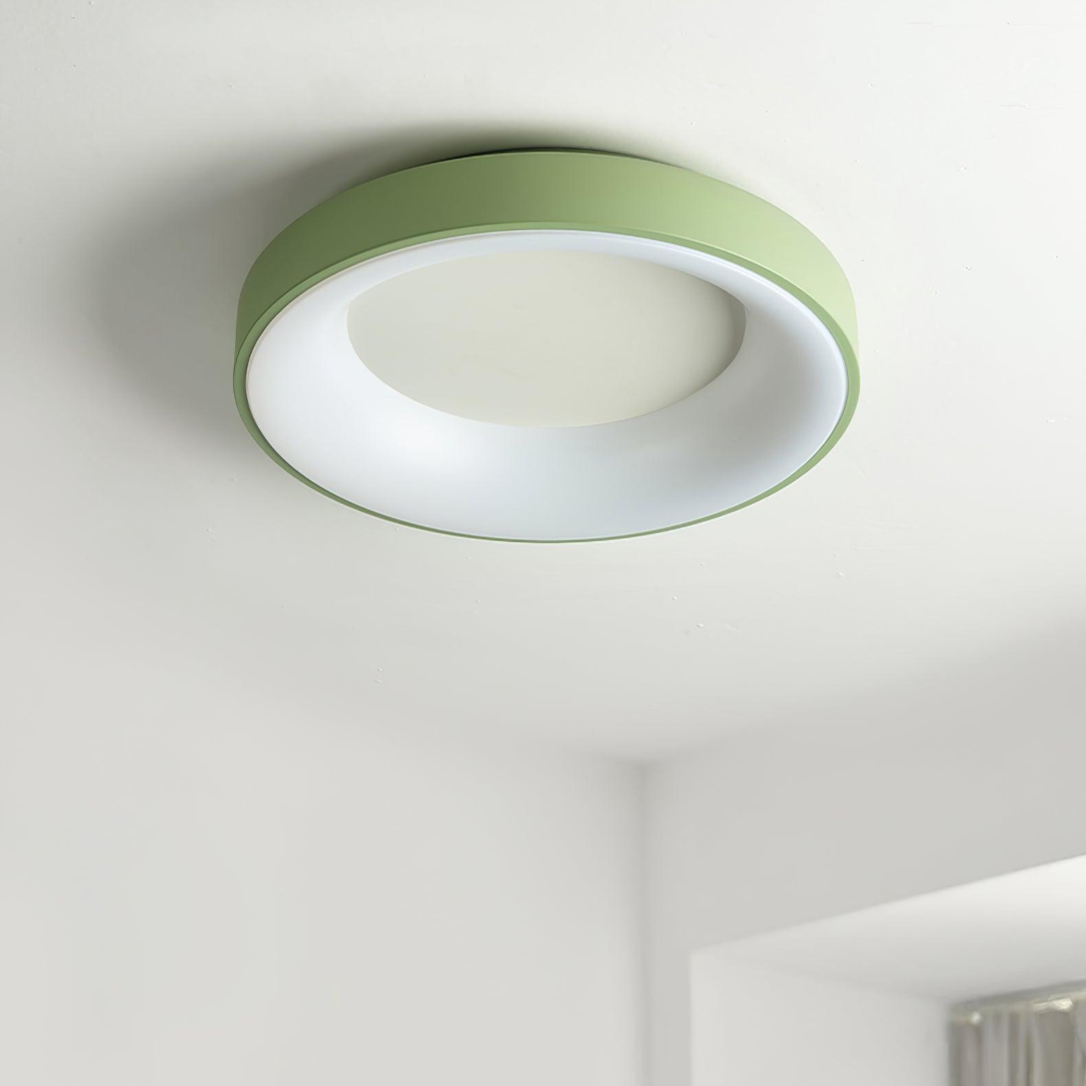 Solara Plafonnier en fer contemporain abat-jour vert