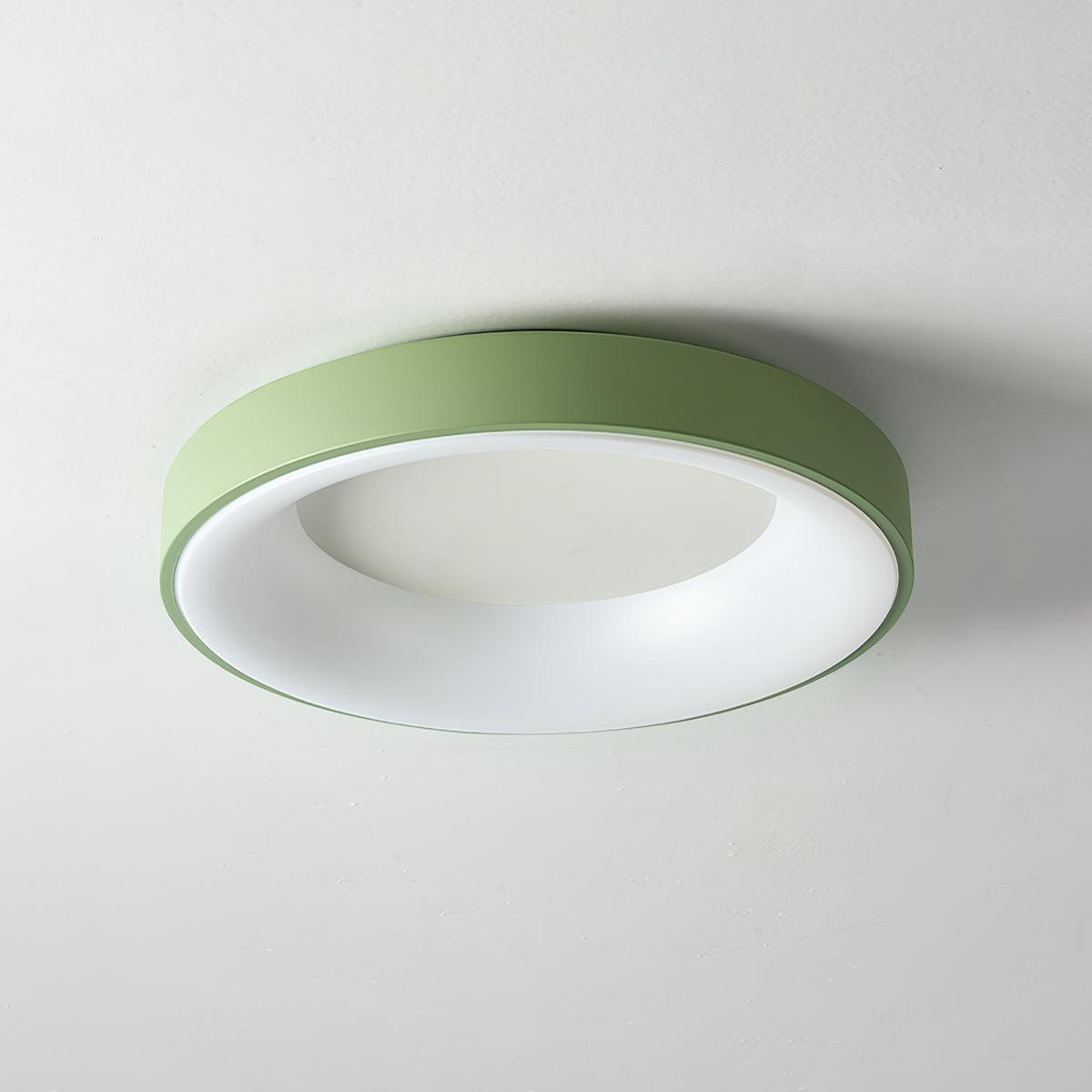 Solara Plafonnier en fer contemporain abat-jour vert