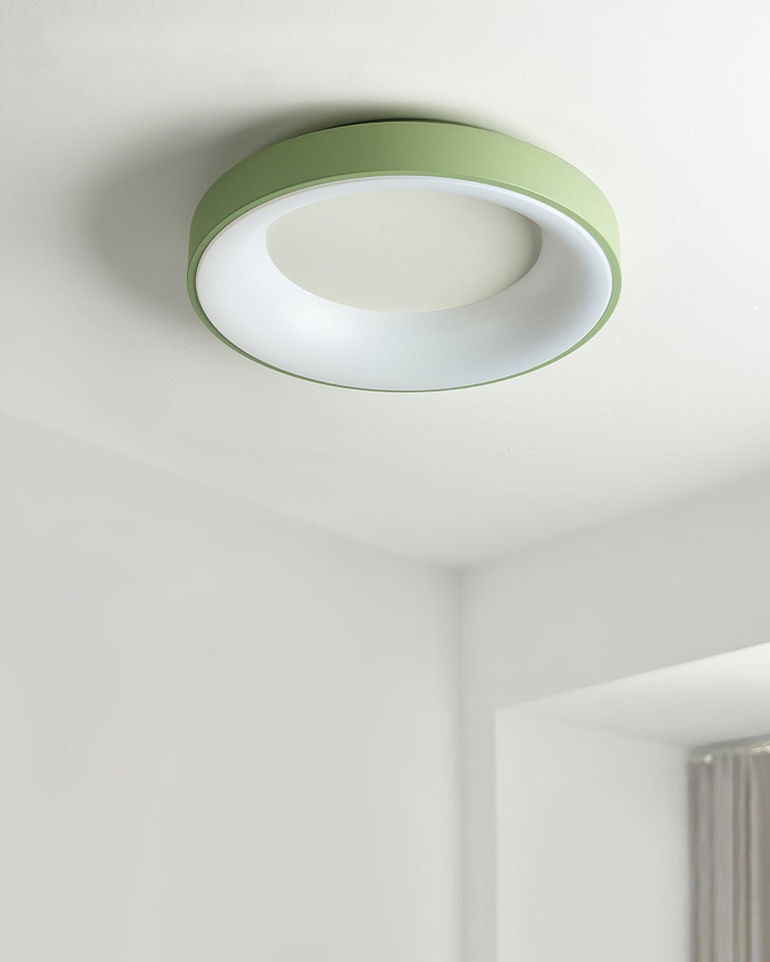 Solara Plafonnier en fer contemporain abat-jour vert