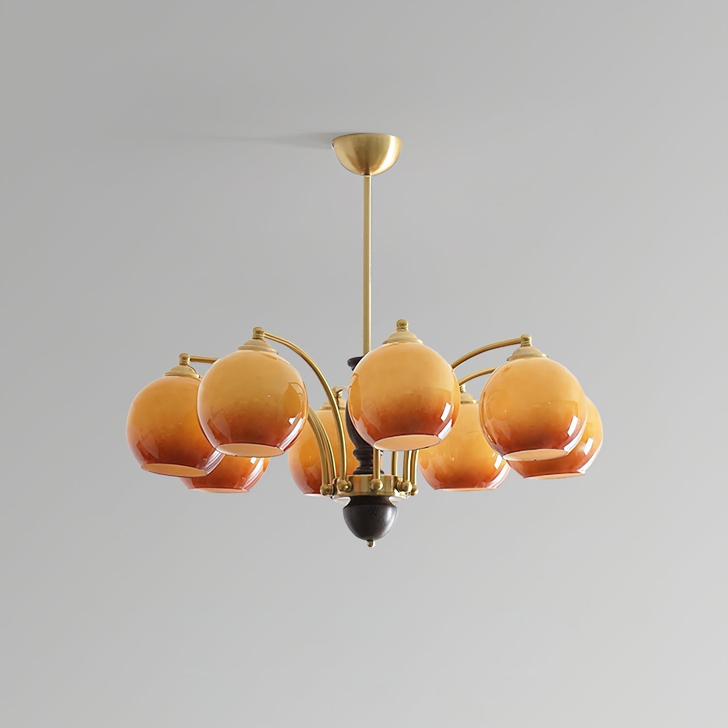 Viora Lustre Bois Verre Mid-Century