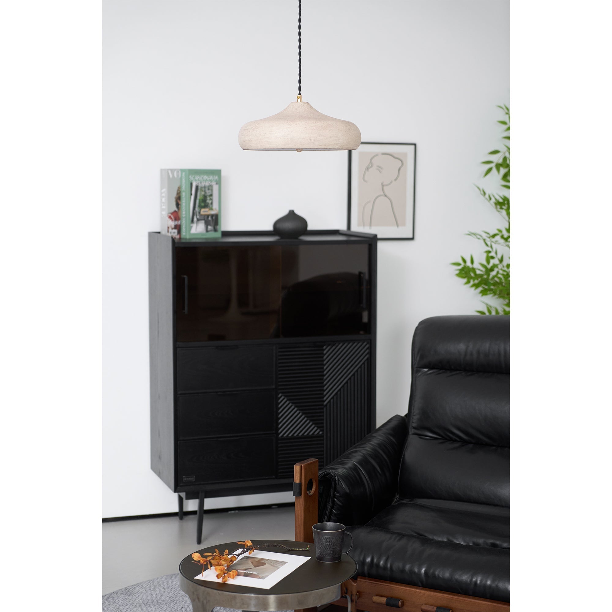 Etalyra Suspension Métal Noir Minimaliste Moderne