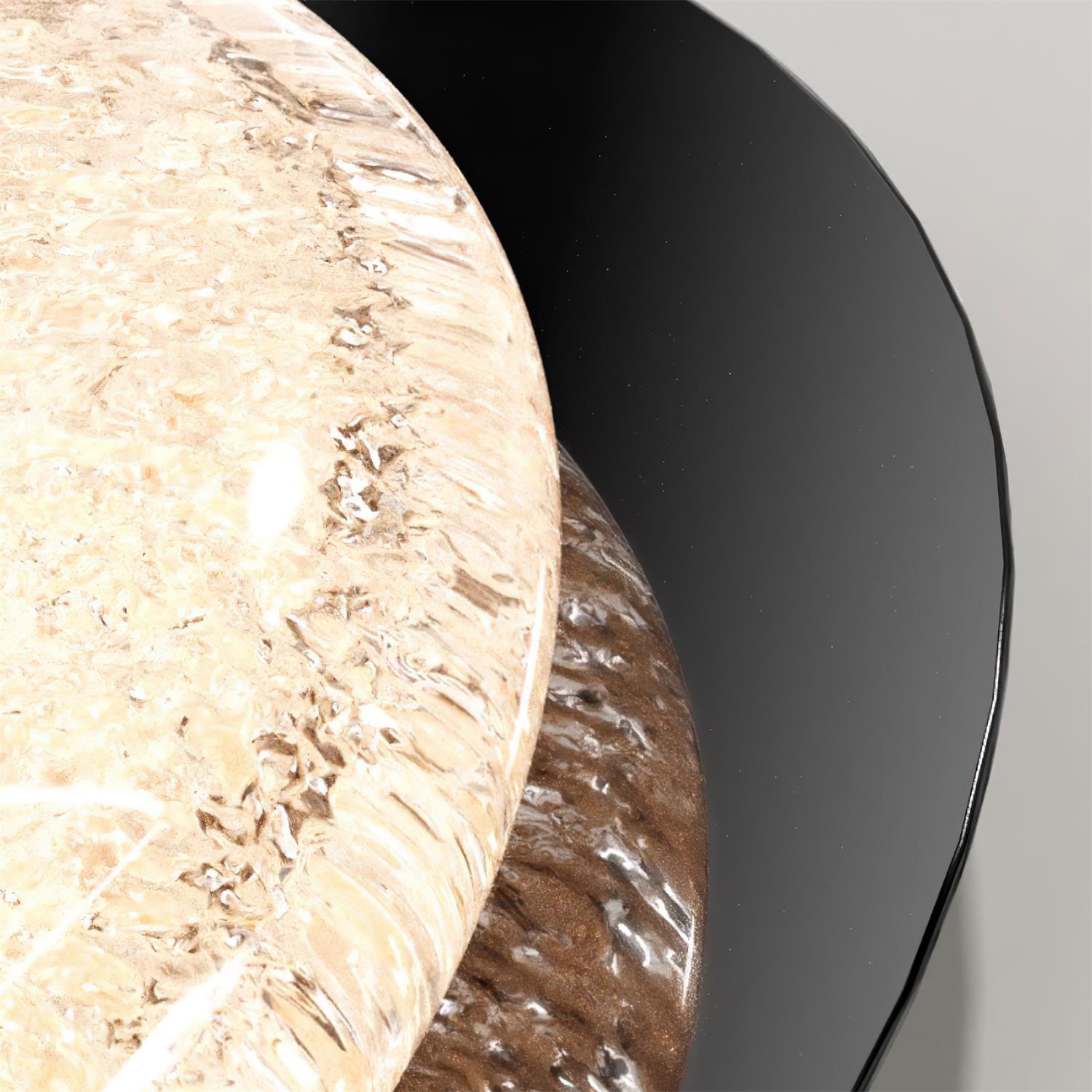 Kidson Plafonnier Résine Texturée Ton Bois LED